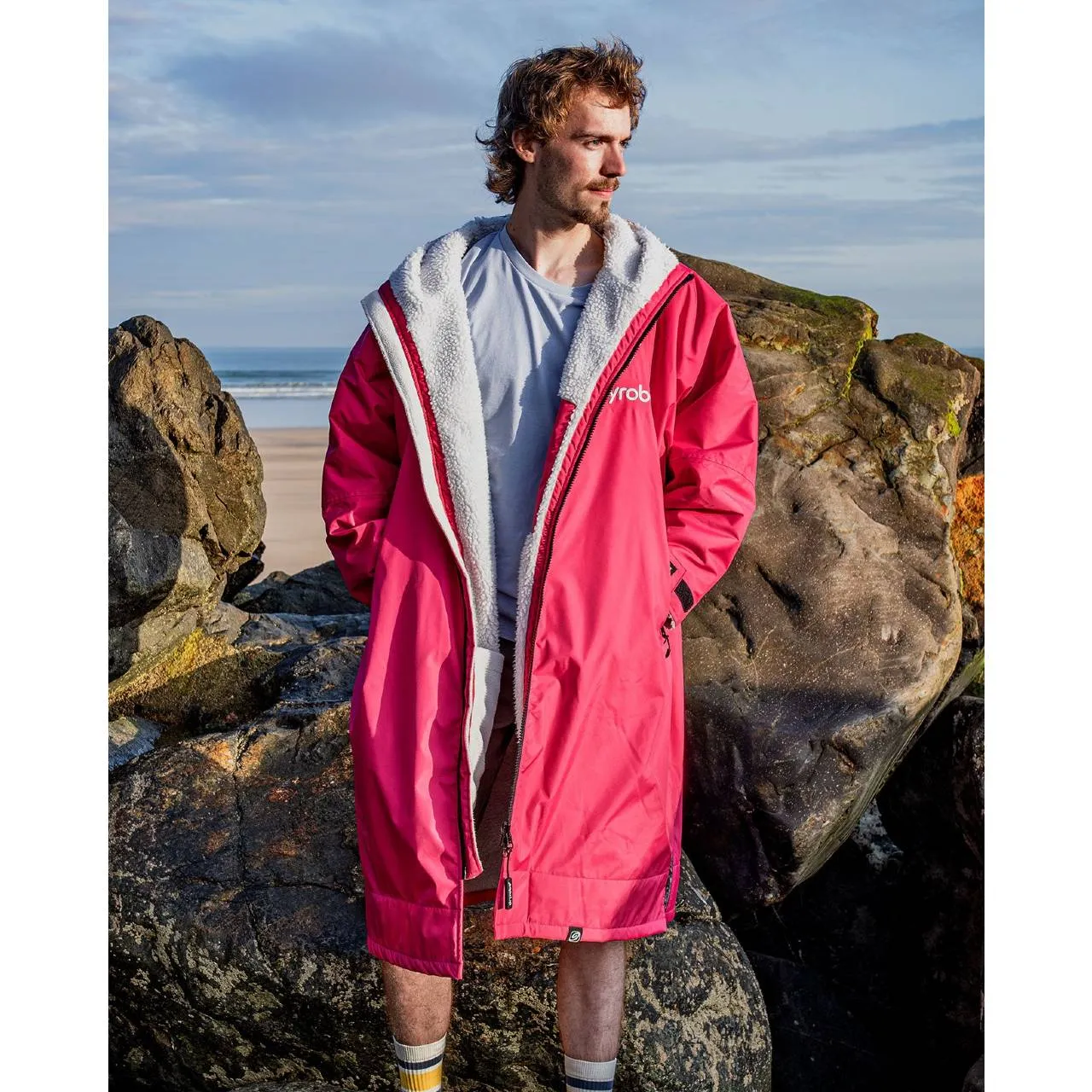 Dryrobe Advance Long Sleeve - Pink/Light Grey