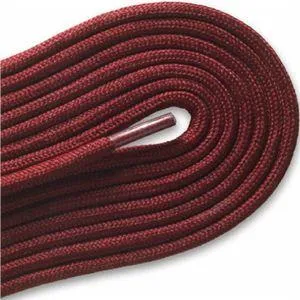 Fashion Casual/Athletic Round 3/16" Laces - Maroon (2 Pair Pack) Shoelaces