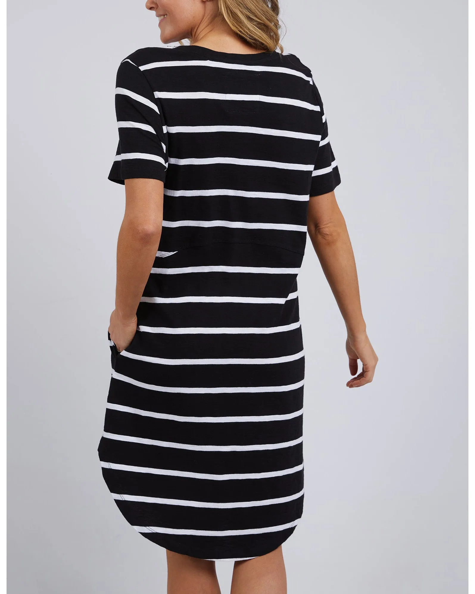 Foxwood Bay Stripe Dress - Black