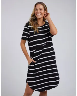 Foxwood Bay Stripe Dress - Black
