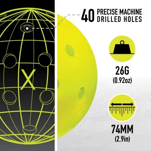 Franklin X-40 Outdoor Pickleball Ball (Optic Yellow)