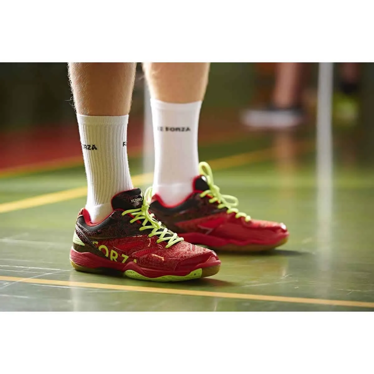 FZ Forza Court Flyer Mens Badminton Shoes - Red Yellow
