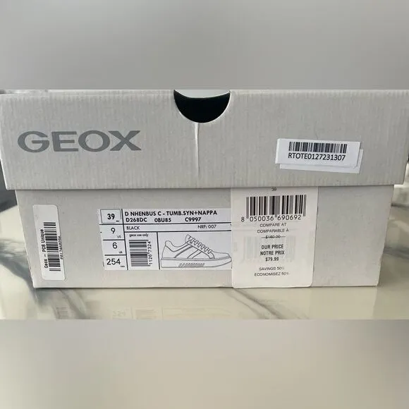 Geox NHENBUS Leopard Trim Sneakers