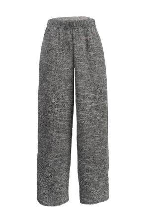 GREY TWEED STRAIGHT LEG TROUSER