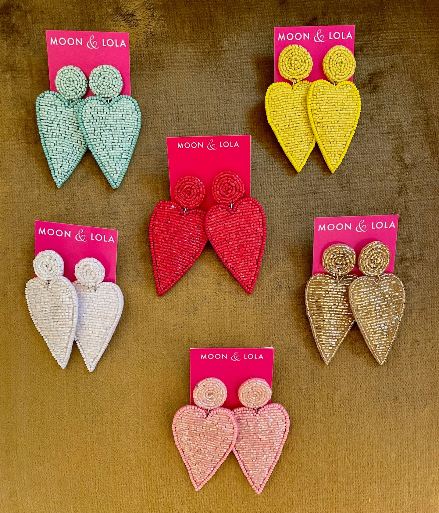 Heart Patch Earrings - White