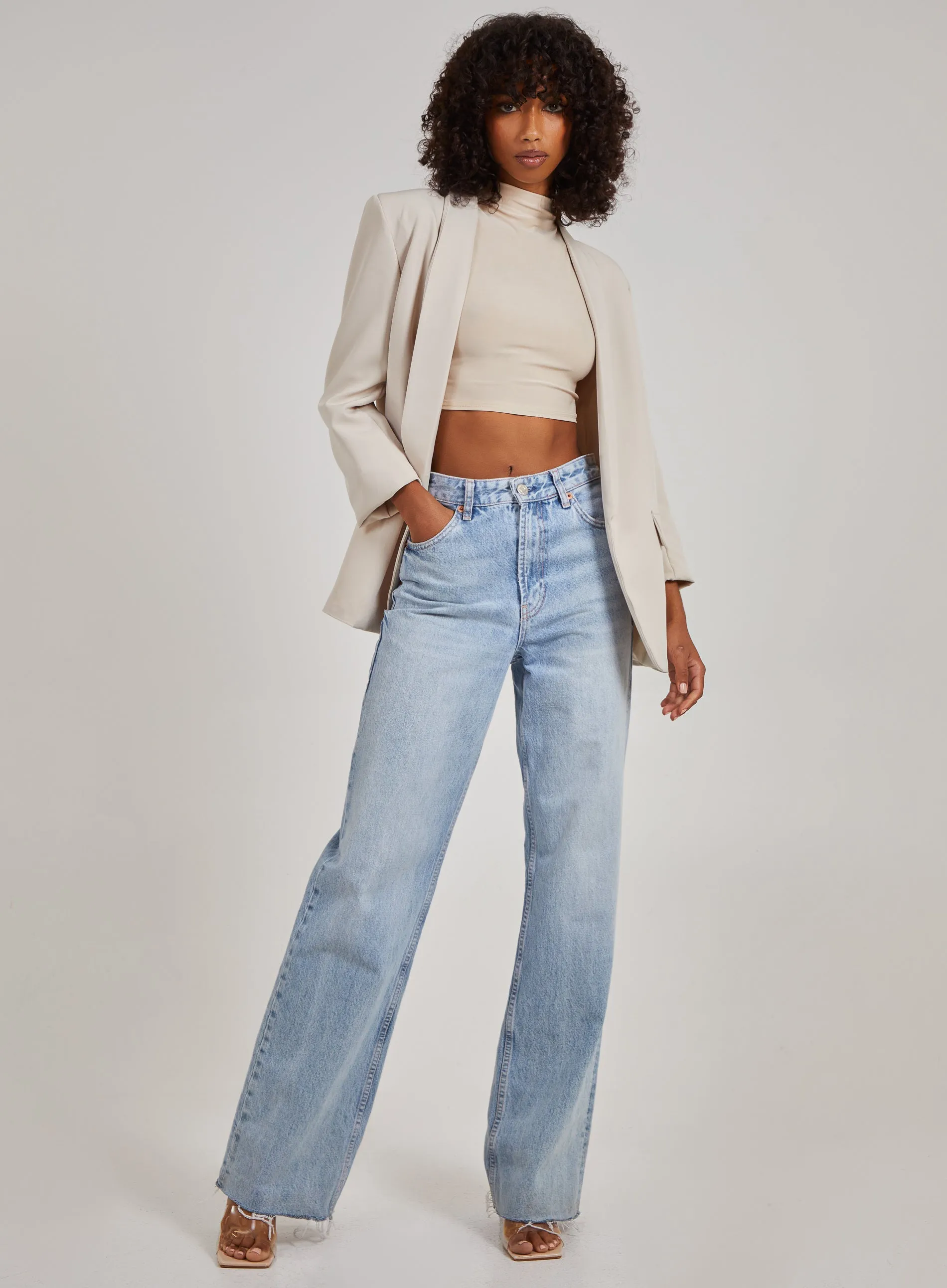 High Neck Sleeveless Top