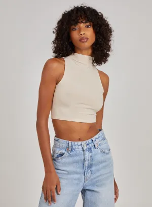 High Neck Sleeveless Top