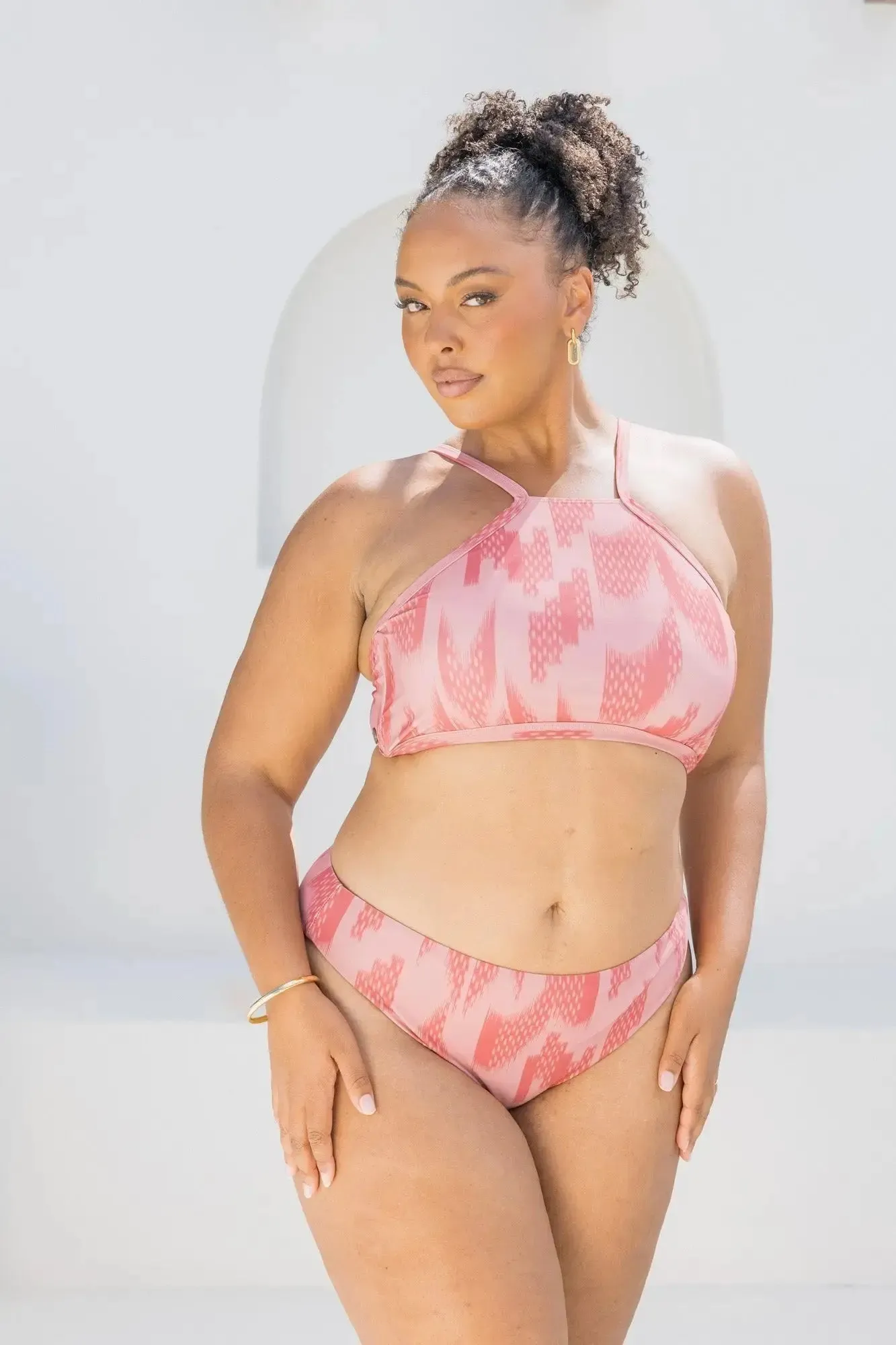 Ikat Dusk High Neck Top