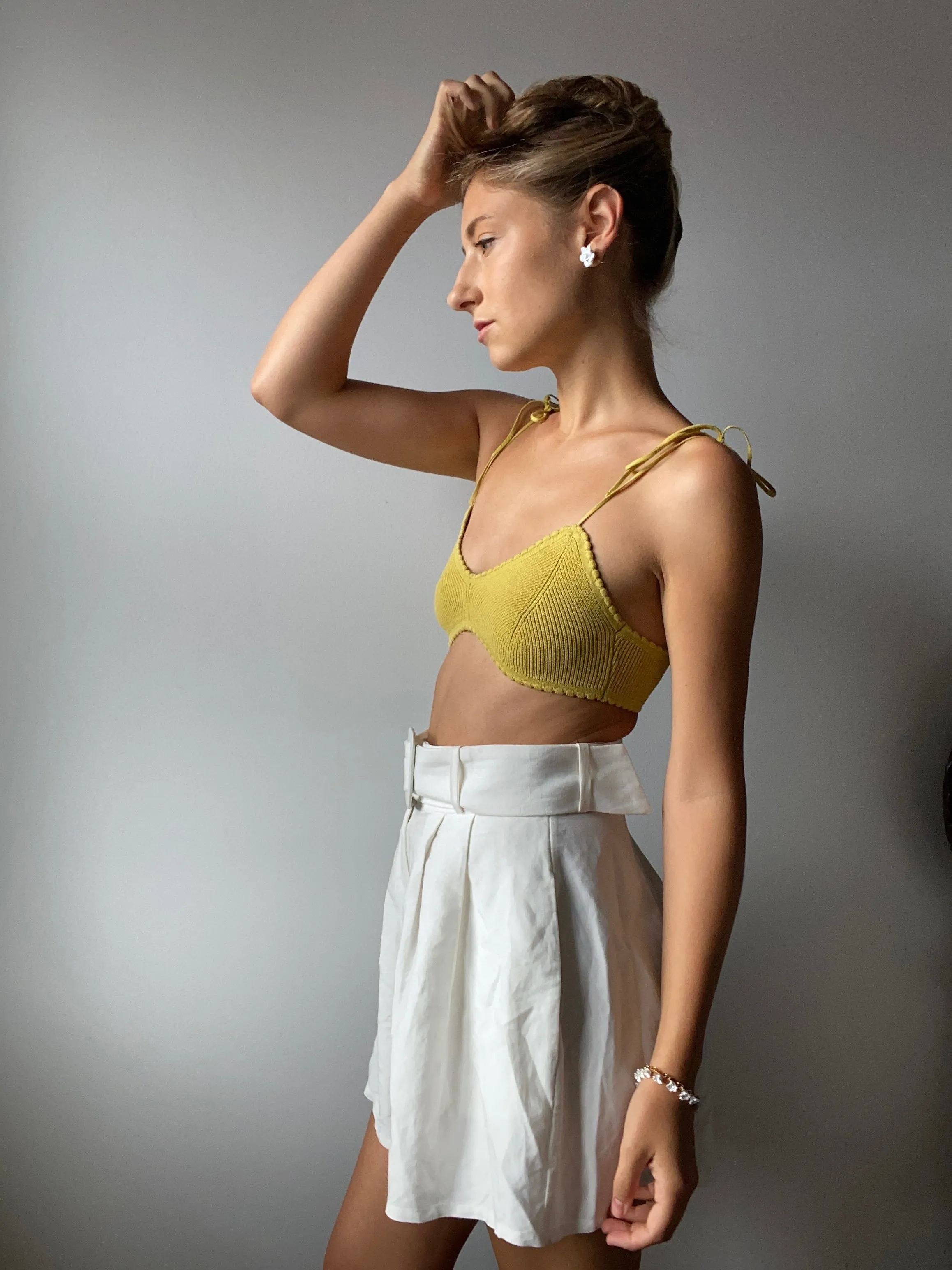 JENNY SCALLOPED BRALETTE IN HOT HONEY