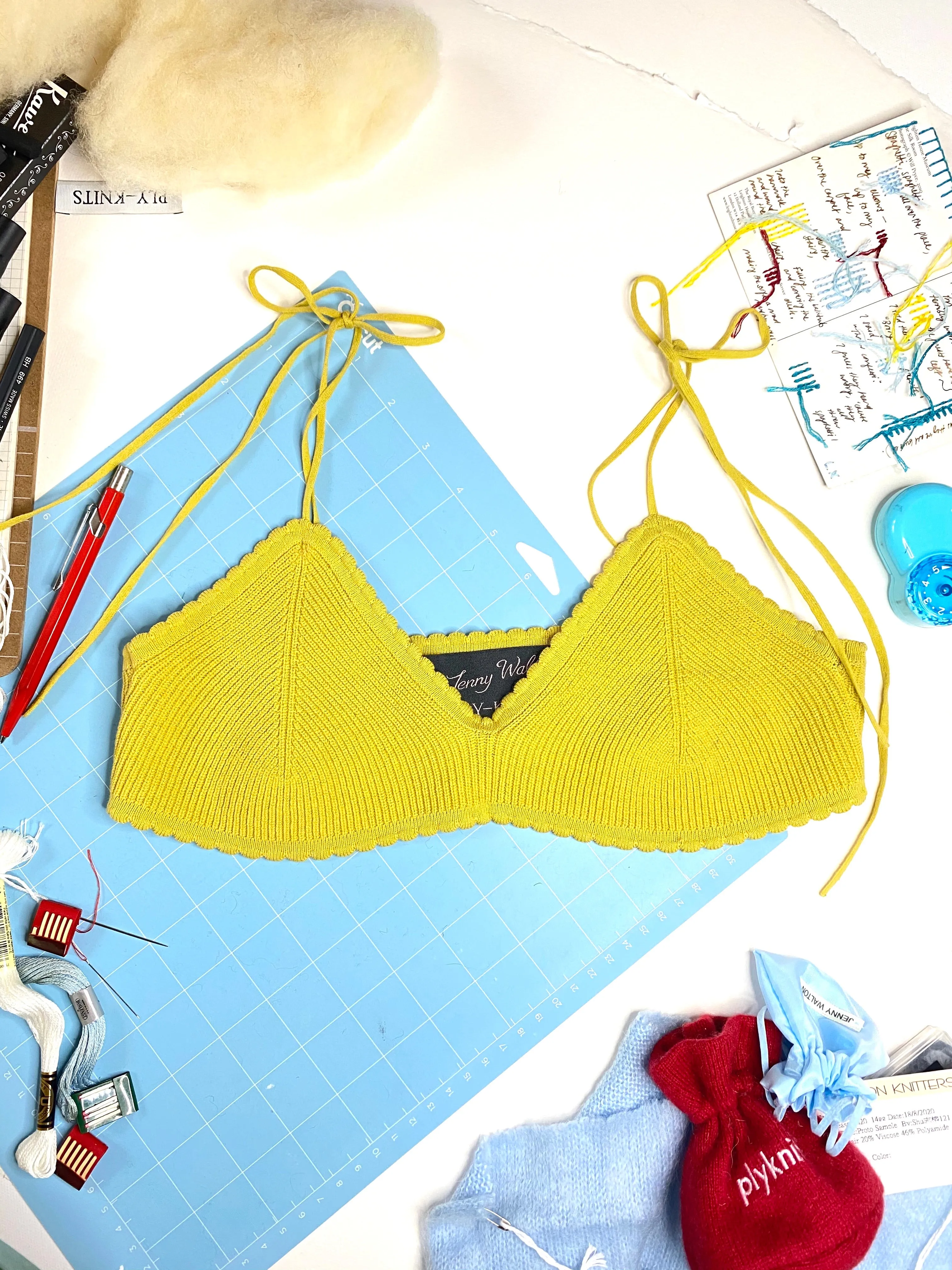 JENNY SCALLOPED BRALETTE IN HOT HONEY