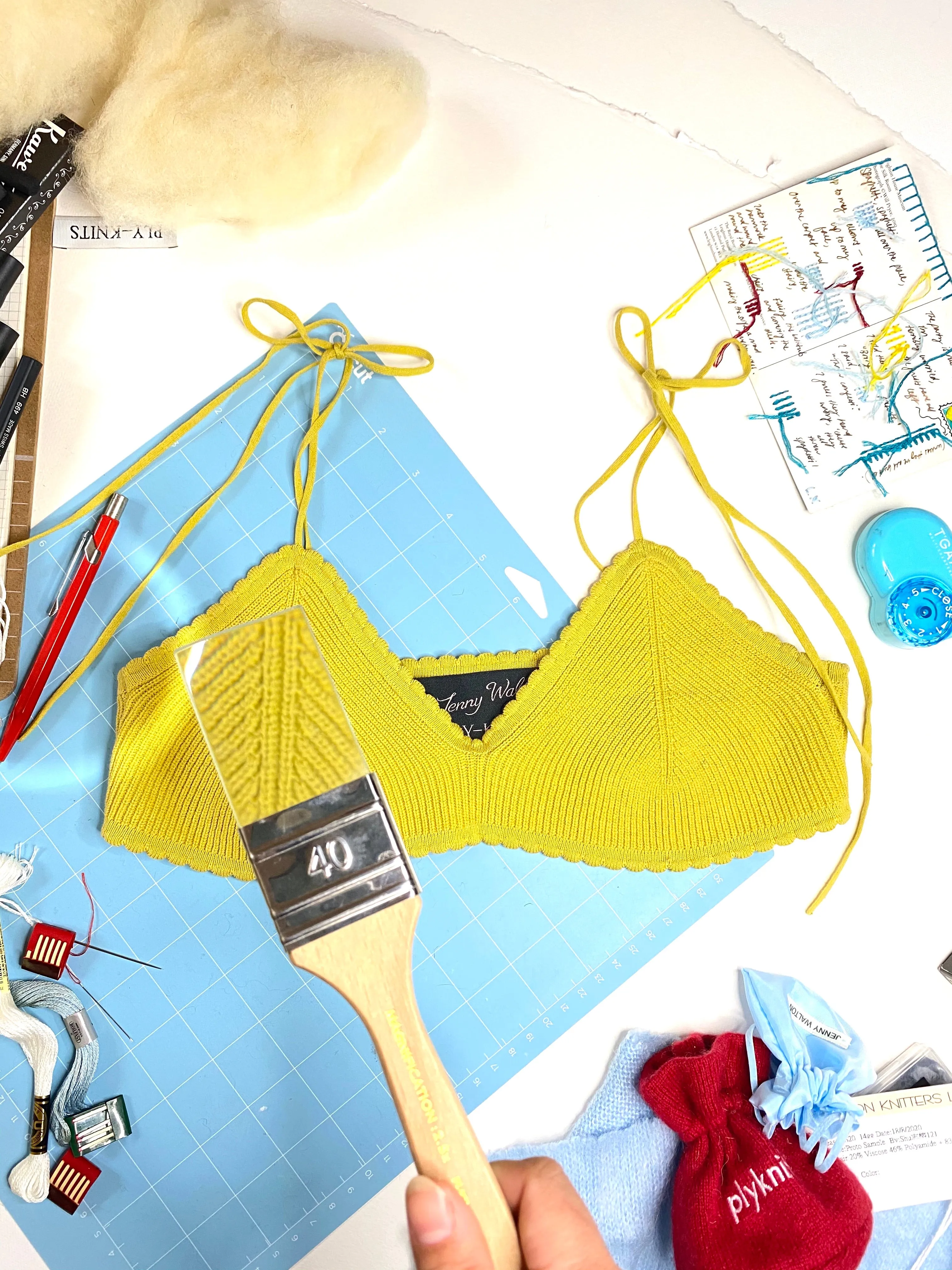 JENNY SCALLOPED BRALETTE IN HOT HONEY