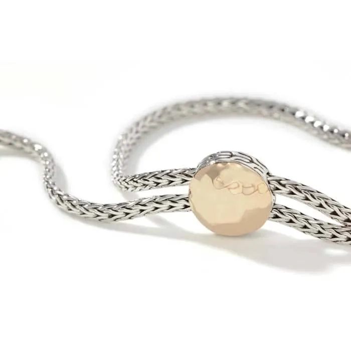 John Hardy Palu Classic Chain Pull-Through Bracelet in Sterling Silver and 18K Yellow Gold