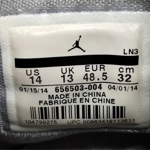 Jordan Future Casual Sneakers Mens Size 14 Wolf Grey Metallic Silver Air Jordan