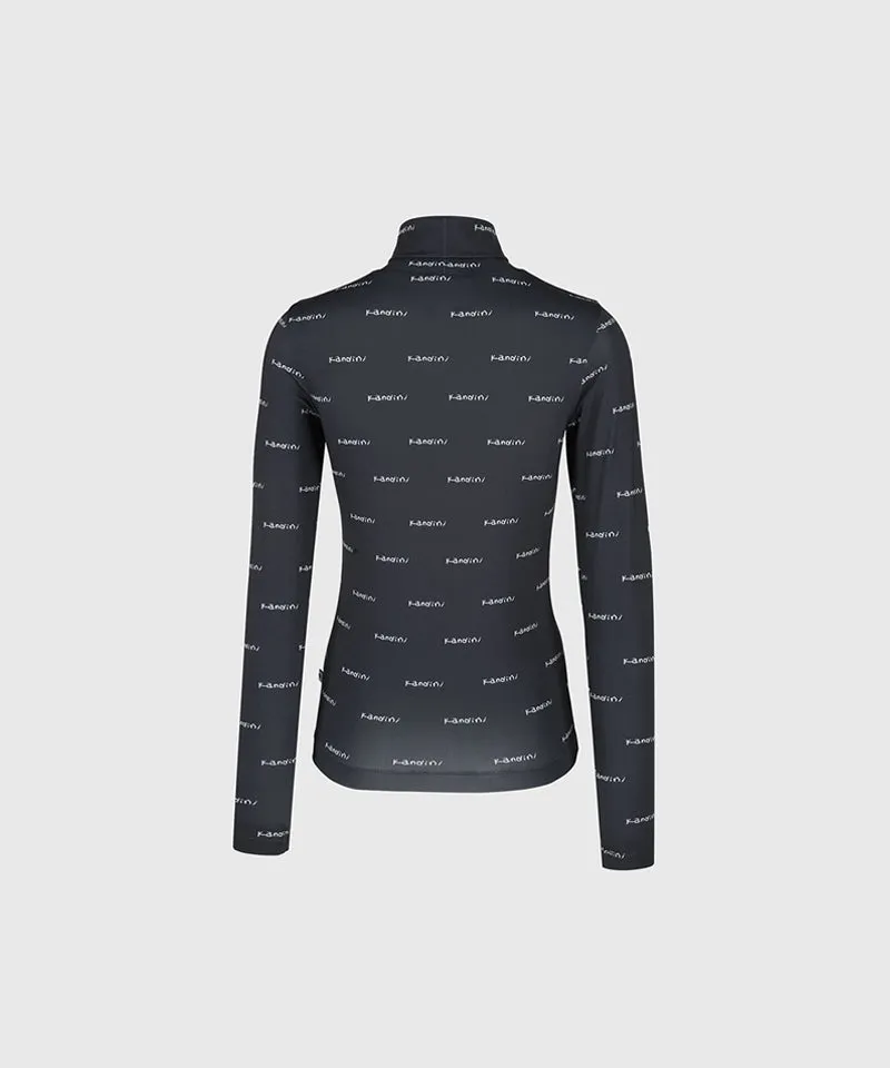 KANDINI Logo High-necked Tee - Charcoal