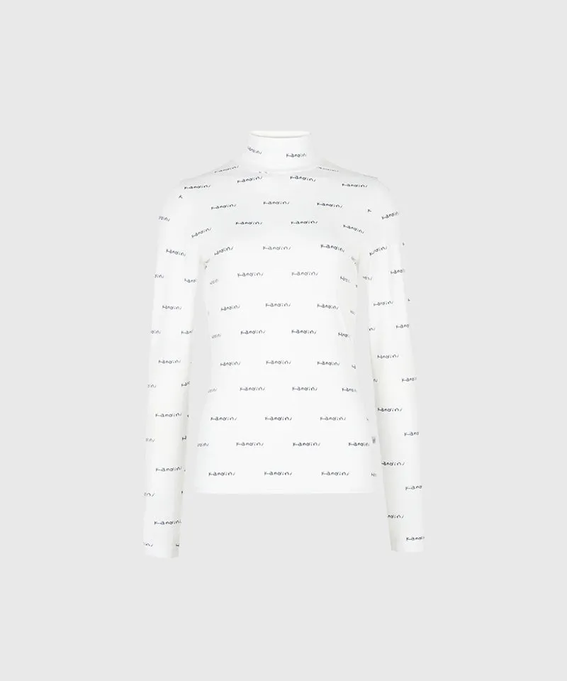 KANDINI Logo High-necked Tee - Ivory