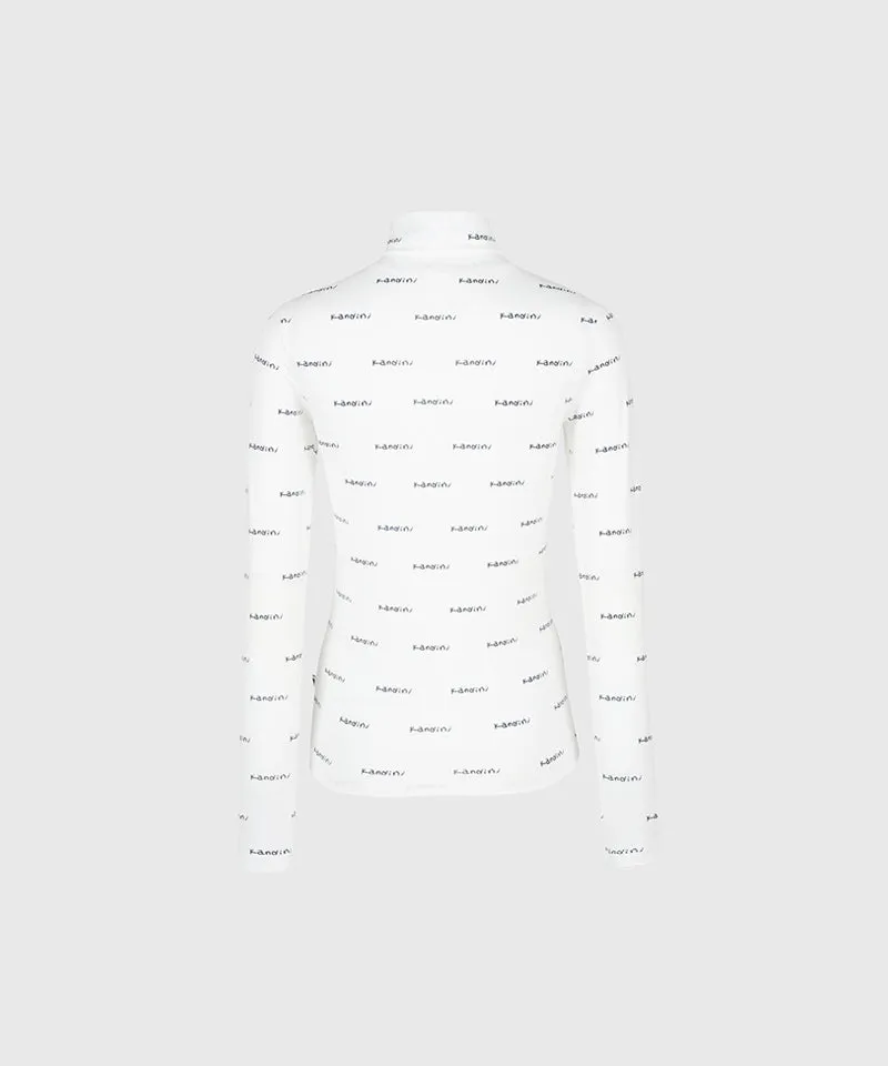 KANDINI Logo High-necked Tee - Ivory