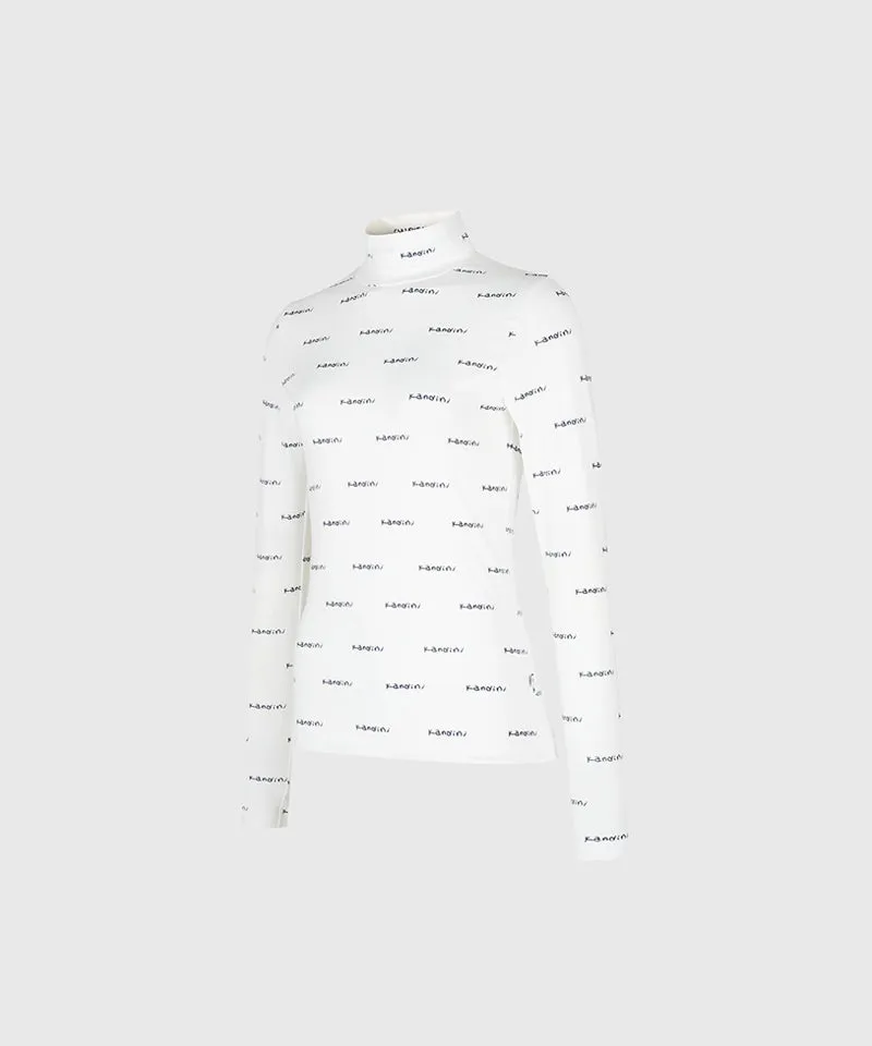 KANDINI Logo High-necked Tee - Ivory