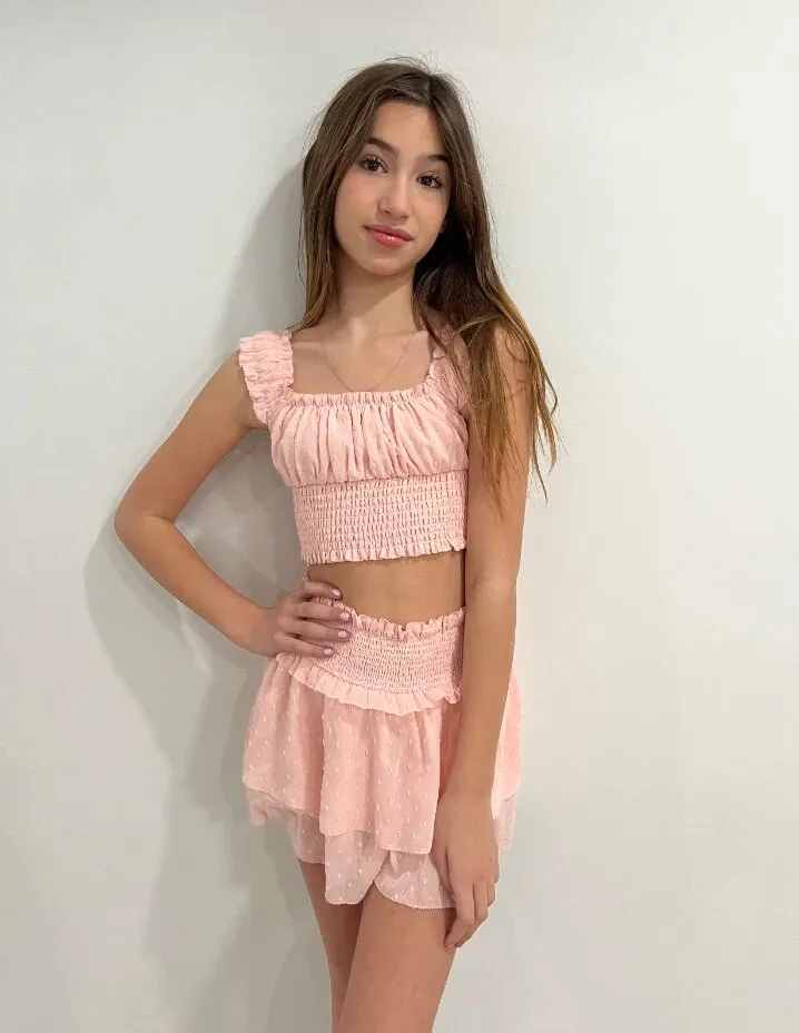 KatieJ NYC Tween Bailee Skort in Pink