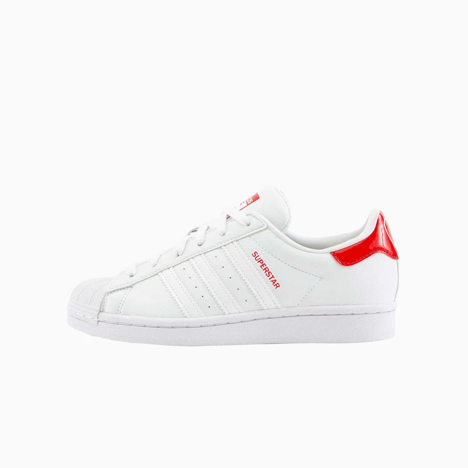 Kid's Superstar White Scarlet Grade School