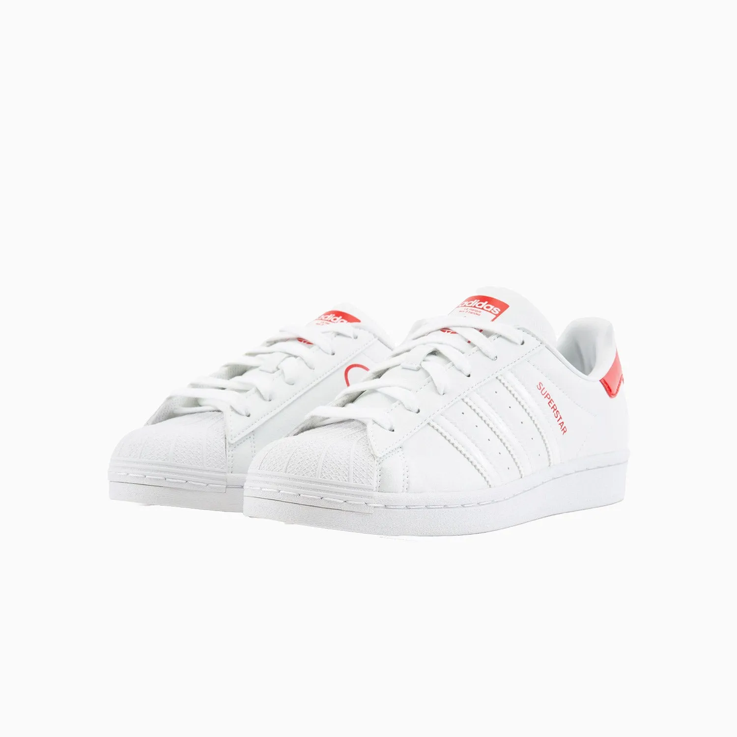 Kid's Superstar White Scarlet Grade School