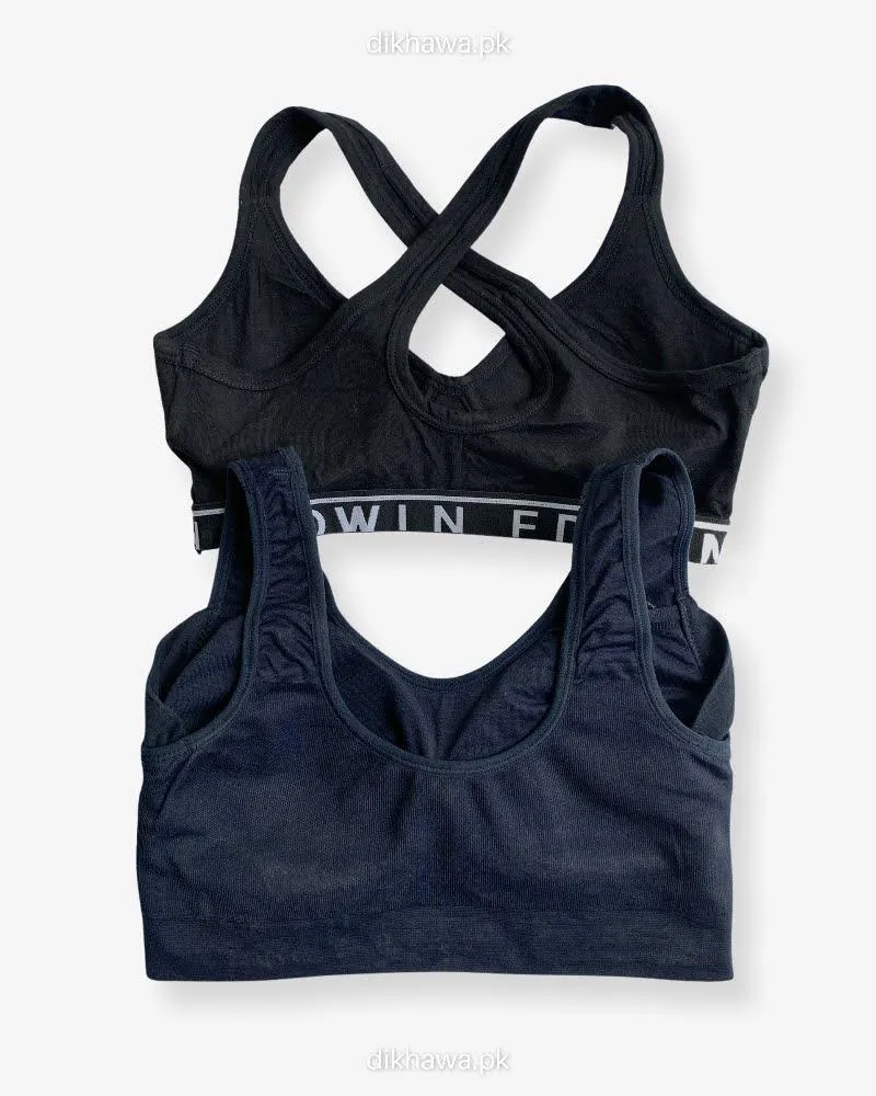 Ladies Jogging Bra - Sports Bra - Pack Off 2 Sports Bra - Padded Sports Bra Pack Off 2