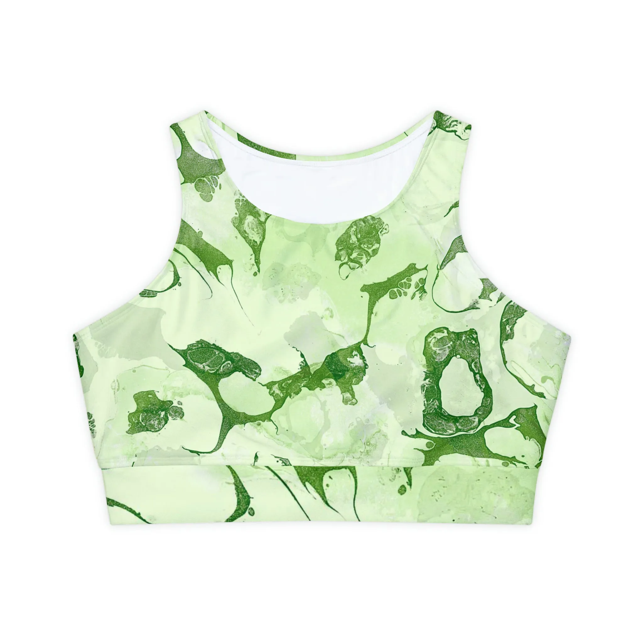 Leafy Green Fully Lined, Padded Sports Bra
