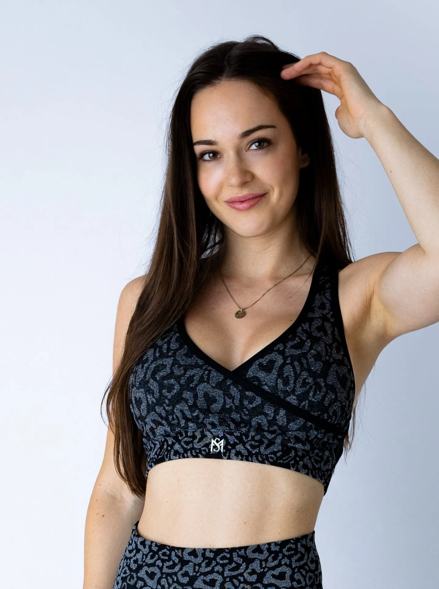 Leopard Collection Black Sport Bra