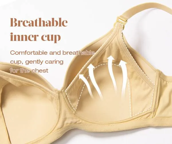 Lightly Padded Wireless Breastfeeding Maternity Bra Nude