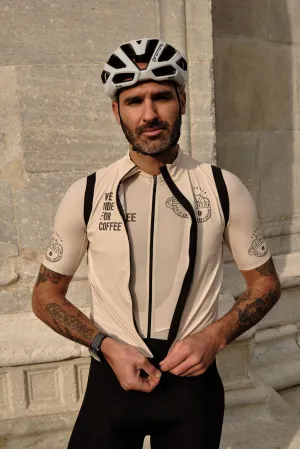 Lightweight aero vest - Off white / dark green