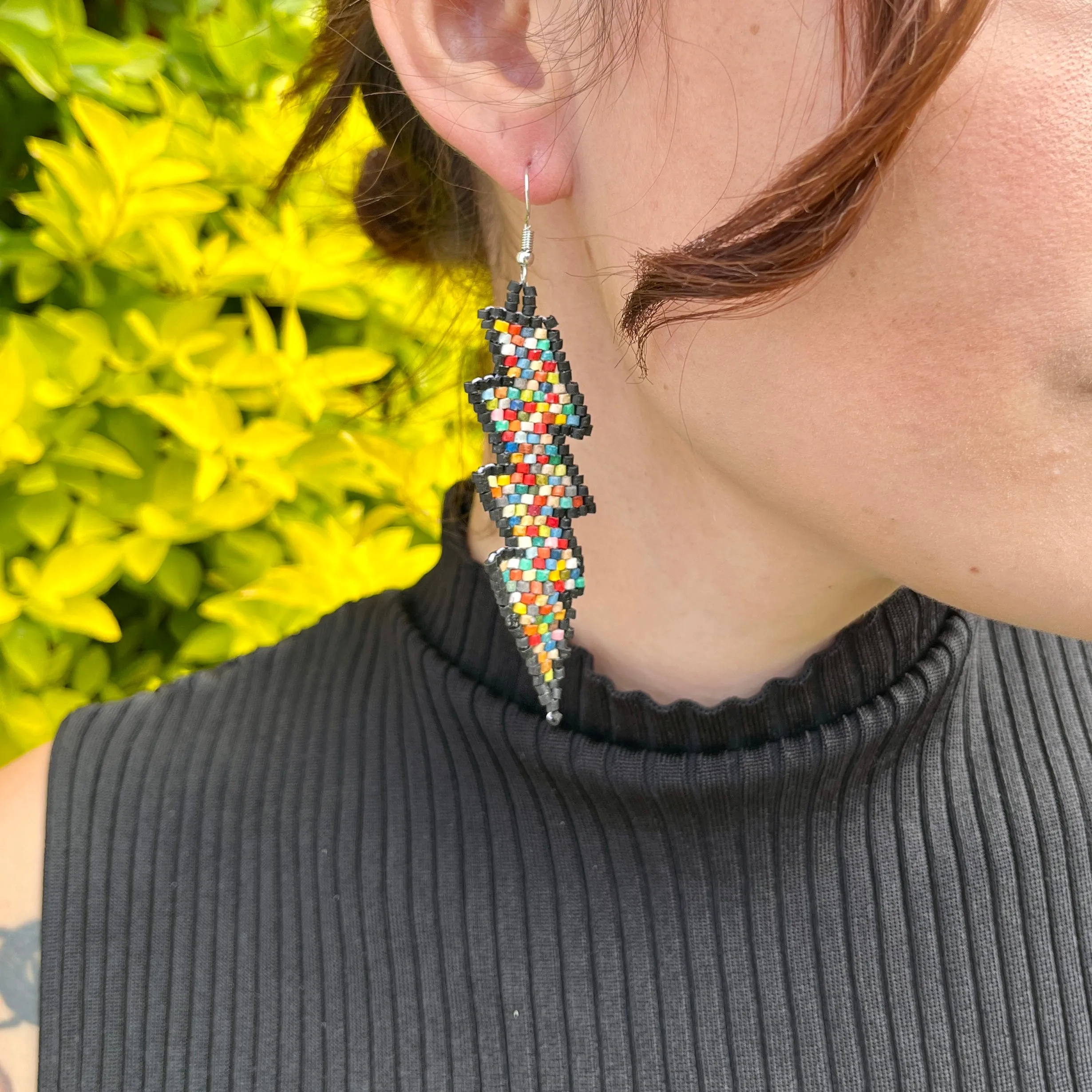 Lightweight Handmade Lightning Bolt Earrings