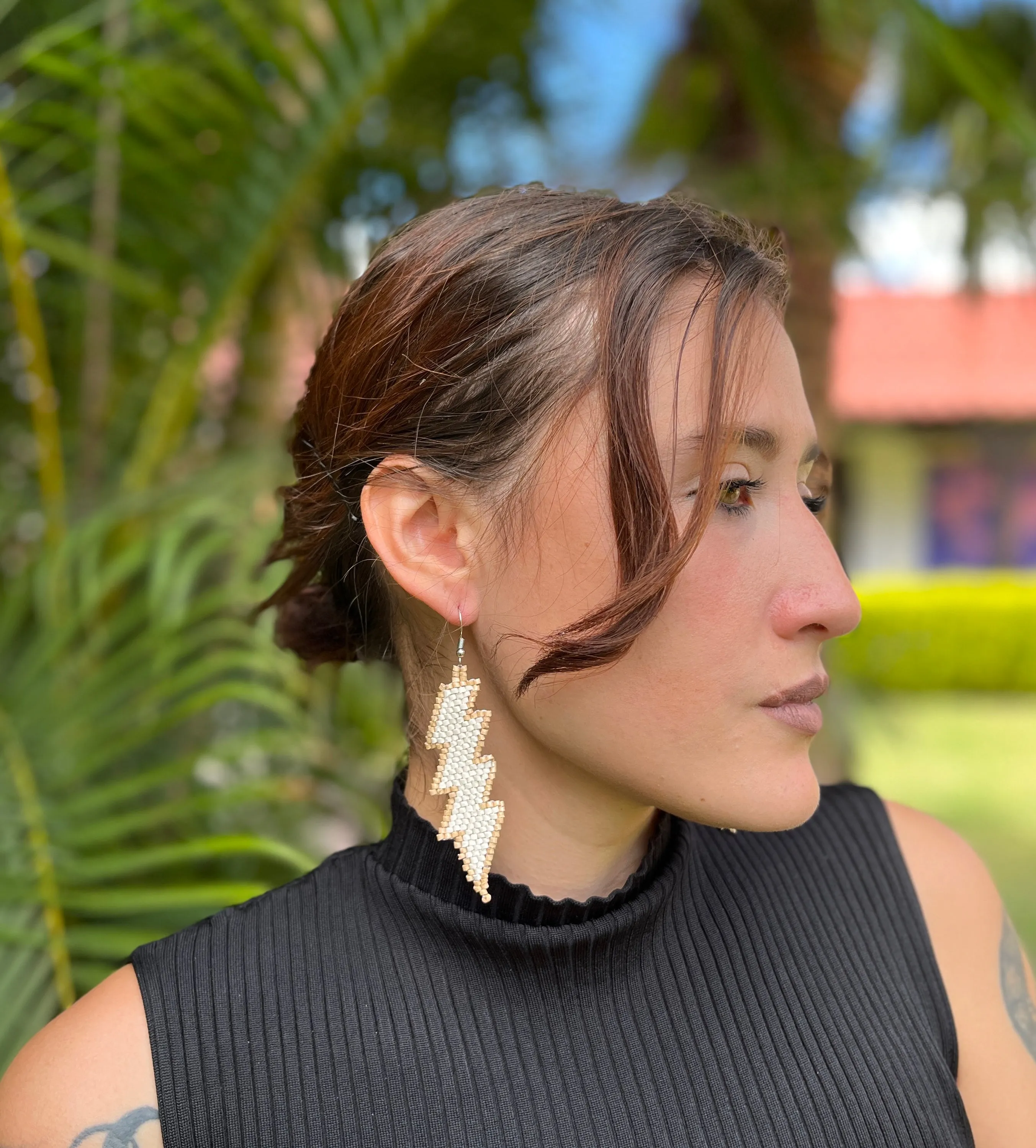 Lightweight Handmade Lightning Bolt Earrings