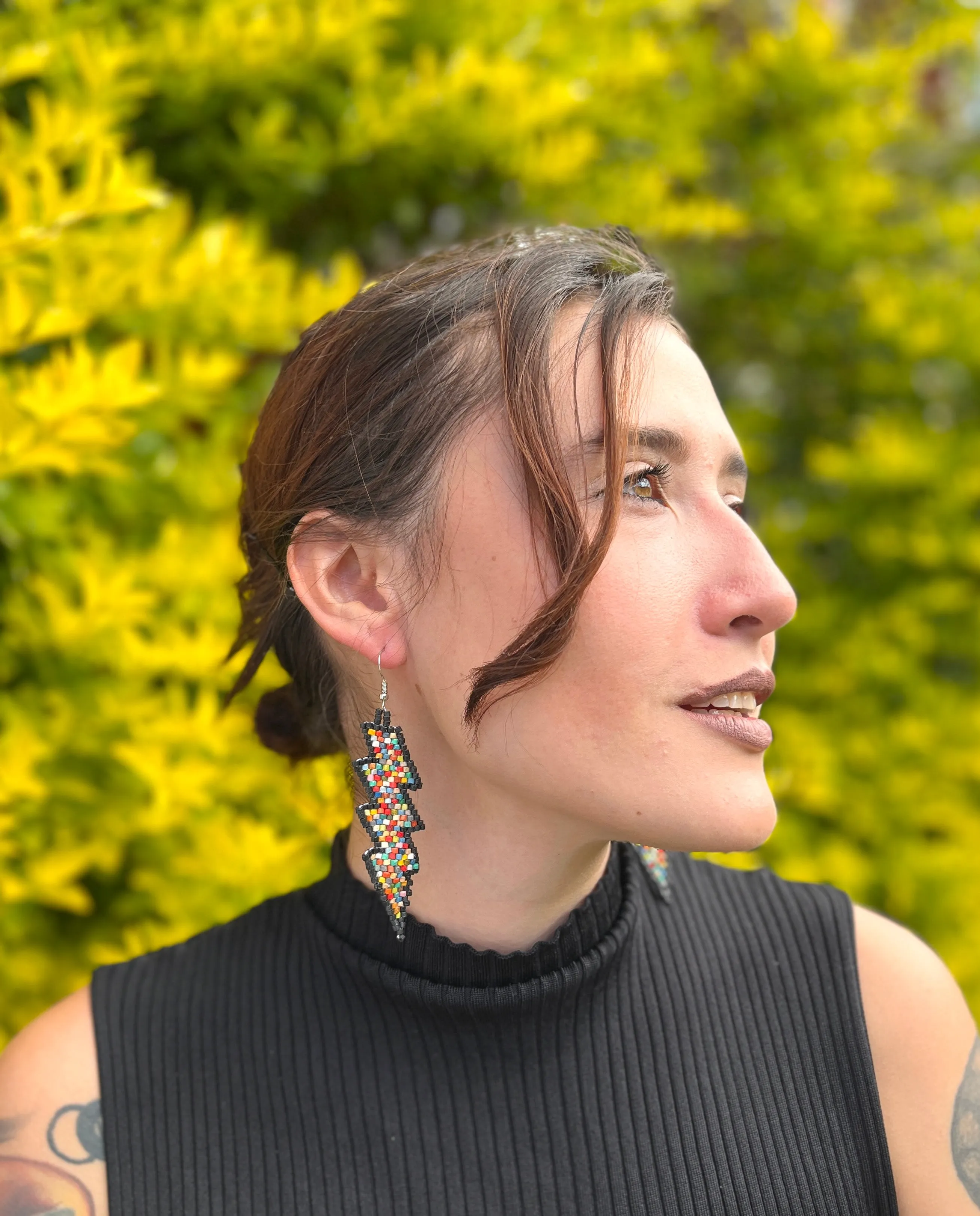 Lightweight Handmade Lightning Bolt Earrings
