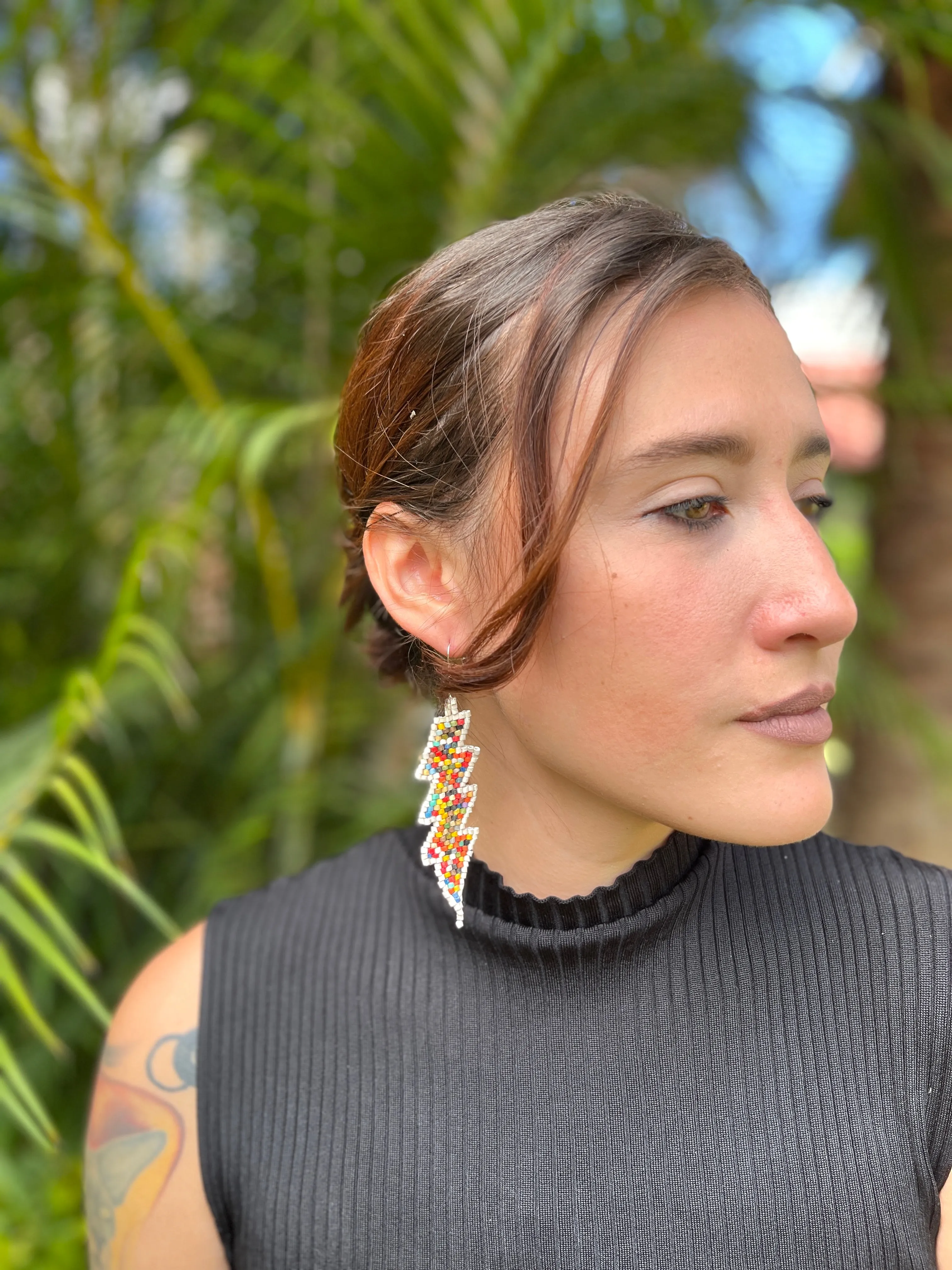 Lightweight Handmade Lightning Bolt Earrings