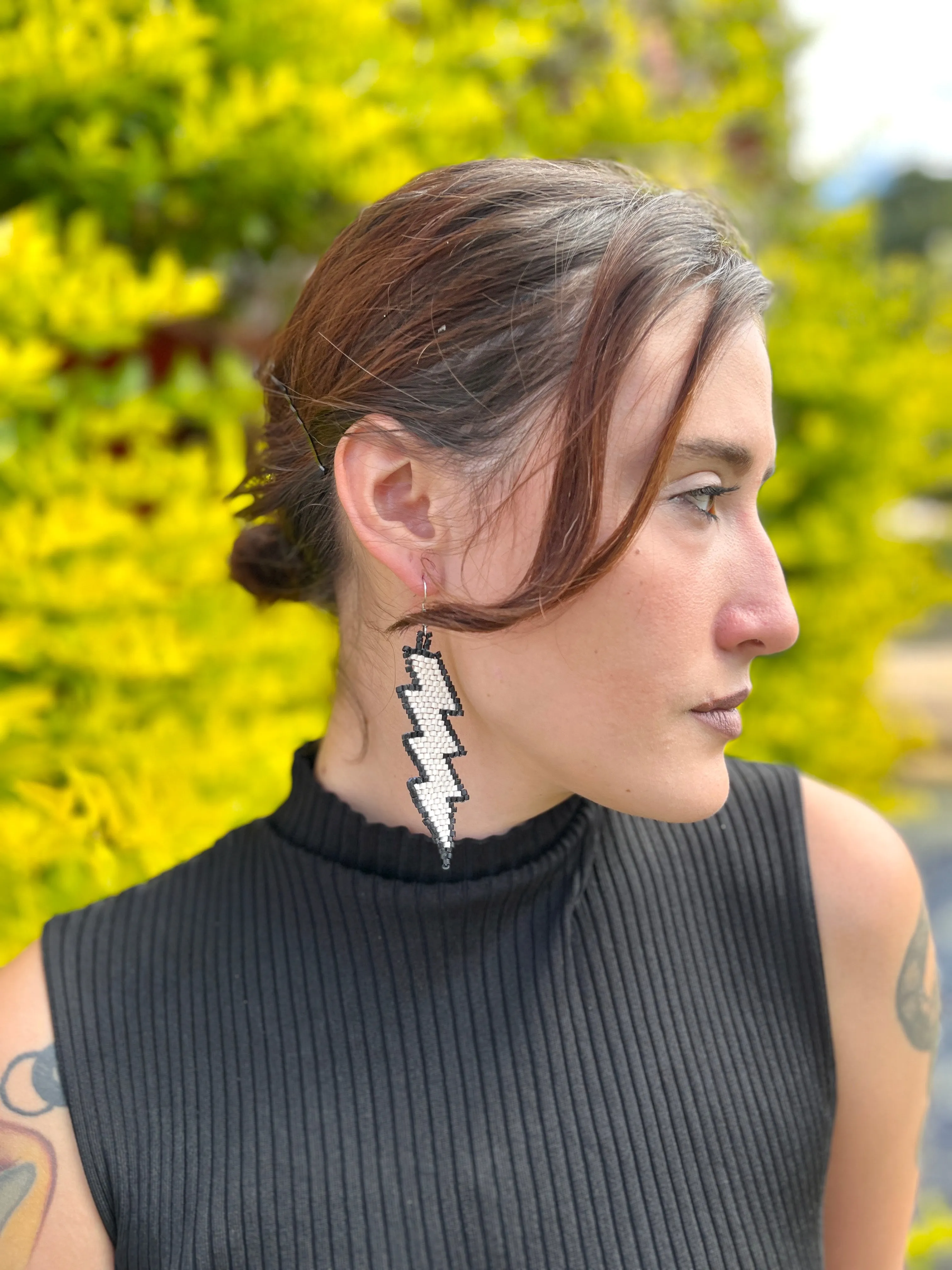 Lightweight Handmade Lightning Bolt Earrings