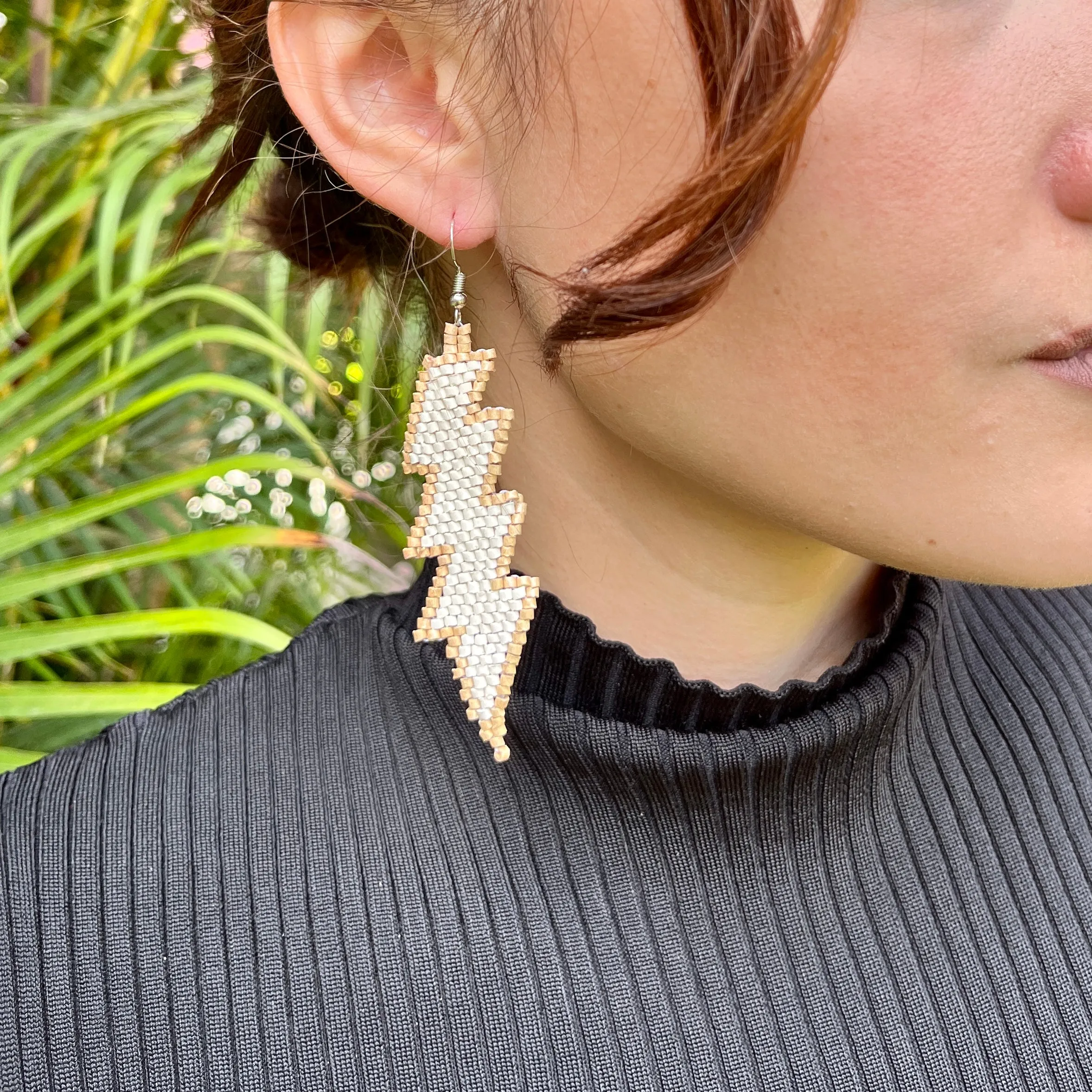 Lightweight Handmade Lightning Bolt Earrings