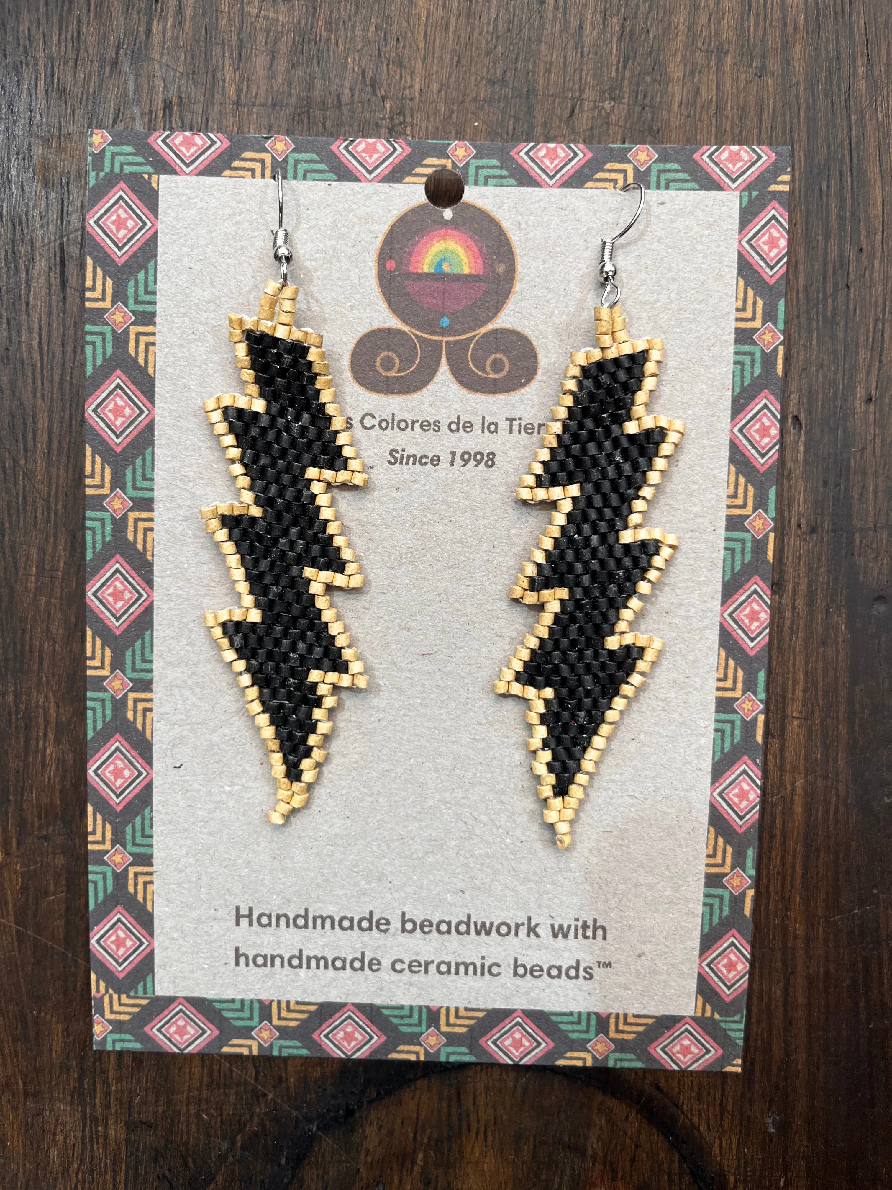 Lightweight Handmade Lightning Bolt Earrings