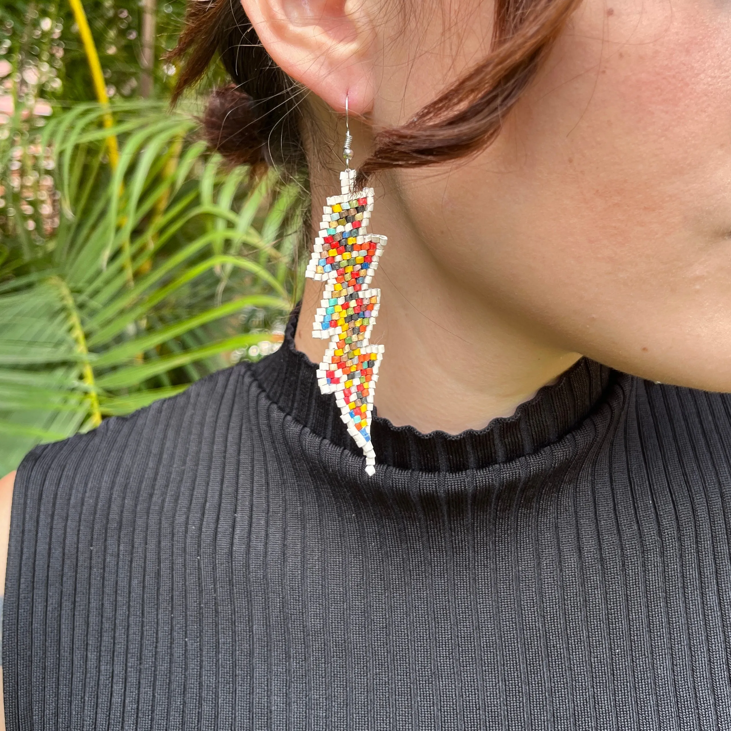 Lightweight Handmade Lightning Bolt Earrings