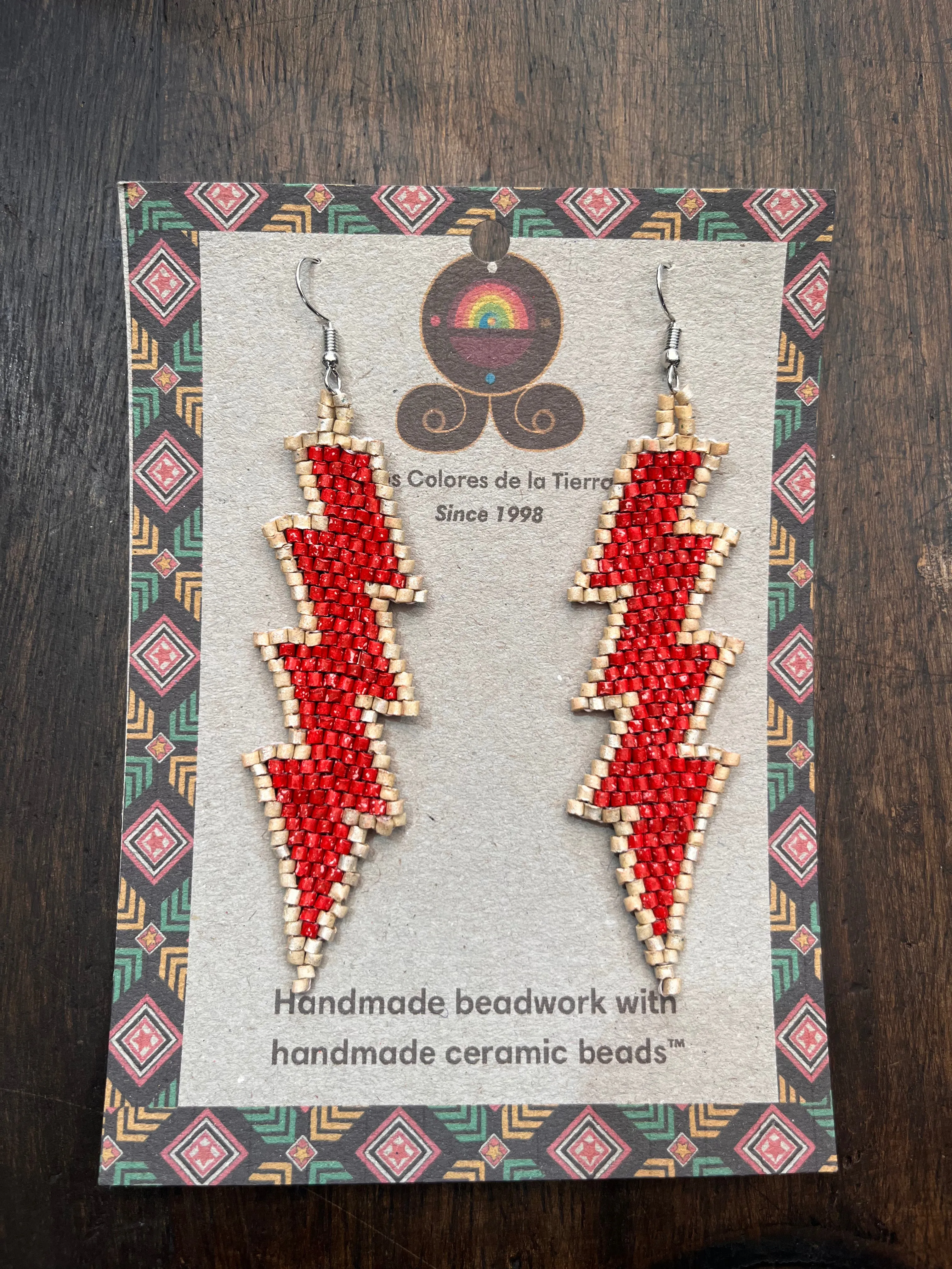 Lightweight Statement Earrings with Lightning Bolt Symbol