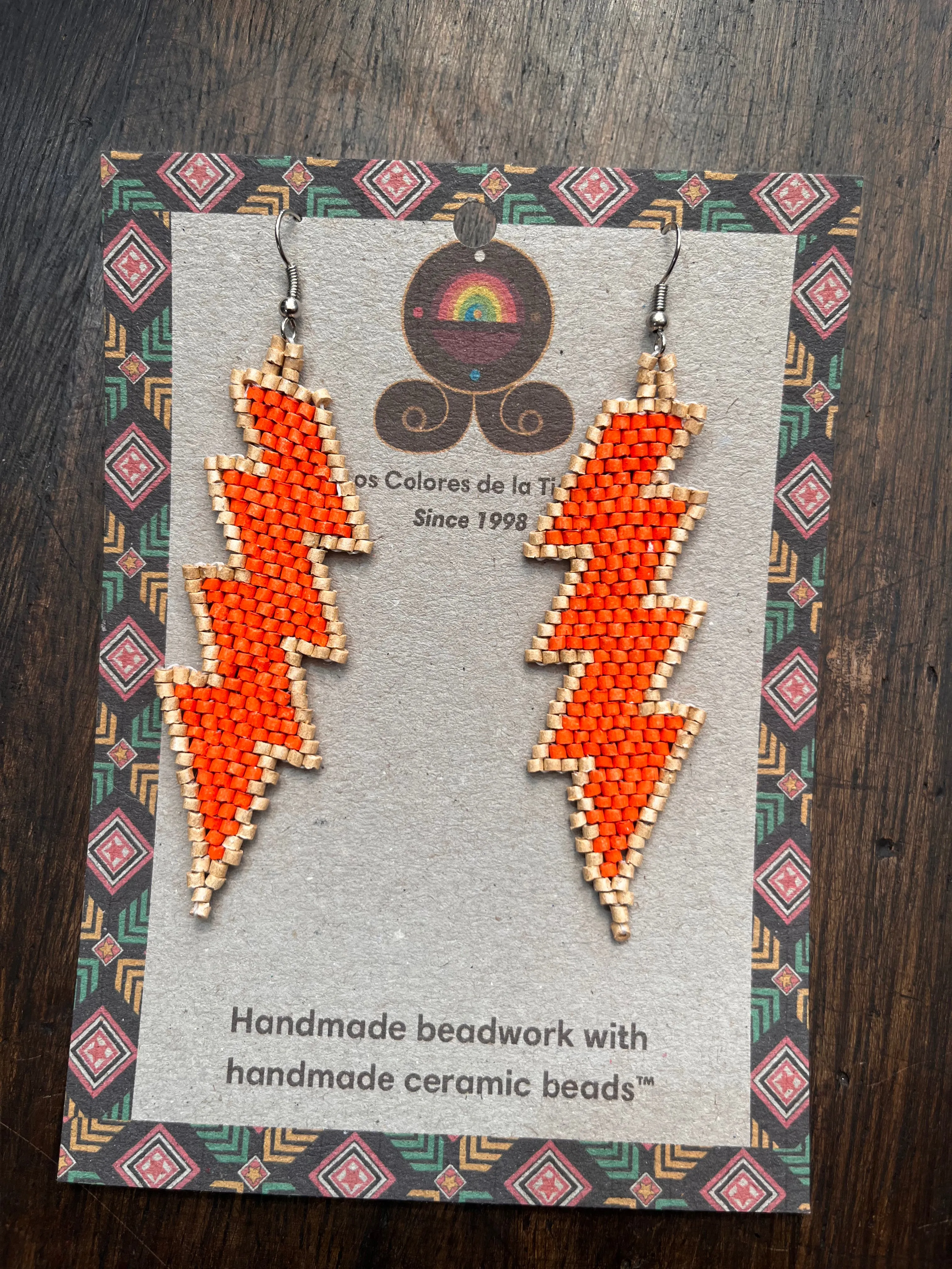 Lightweight Statement Earrings with Lightning Bolt Symbol