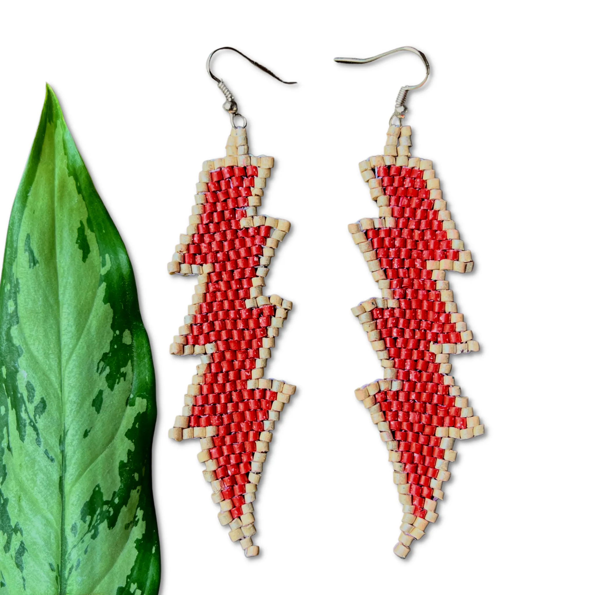 Lightweight Statement Earrings with Lightning Bolt Symbol