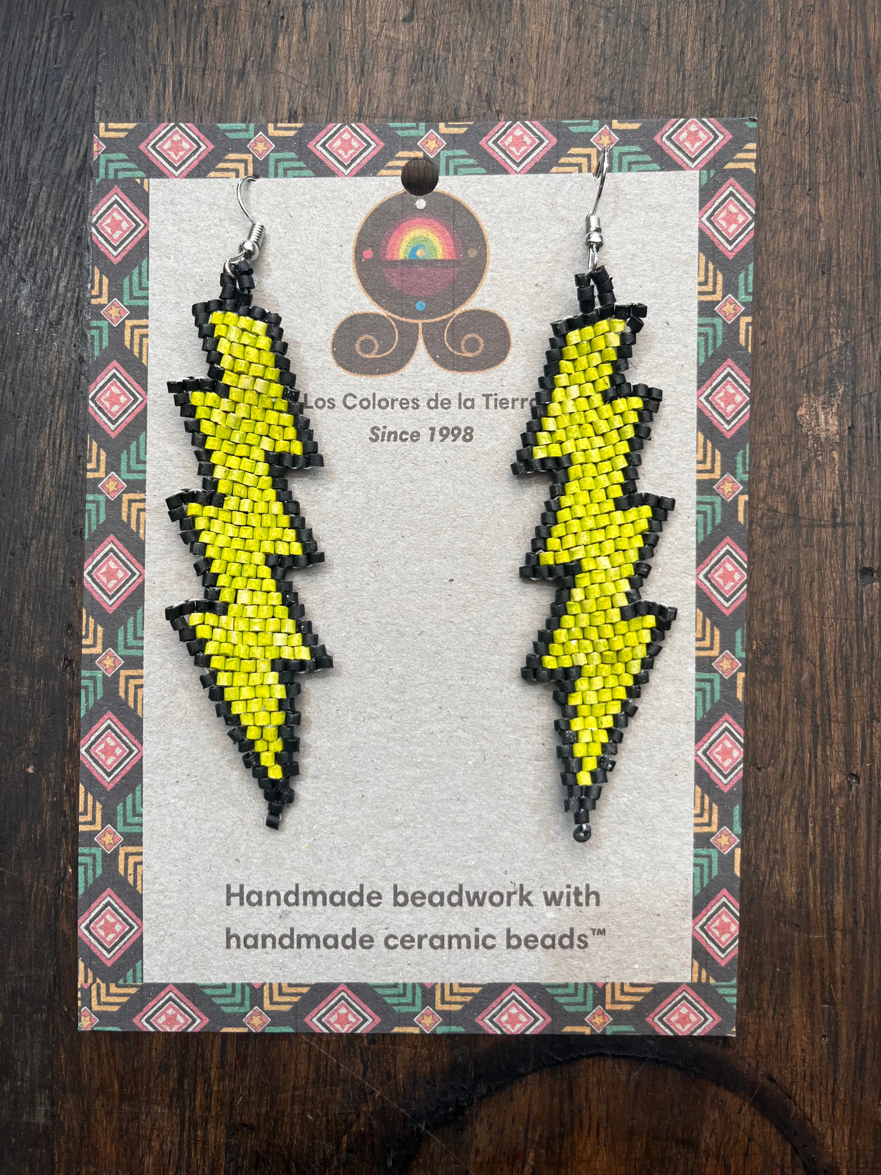 Lightweight Statement Earrings with Lightning Bolt Symbol
