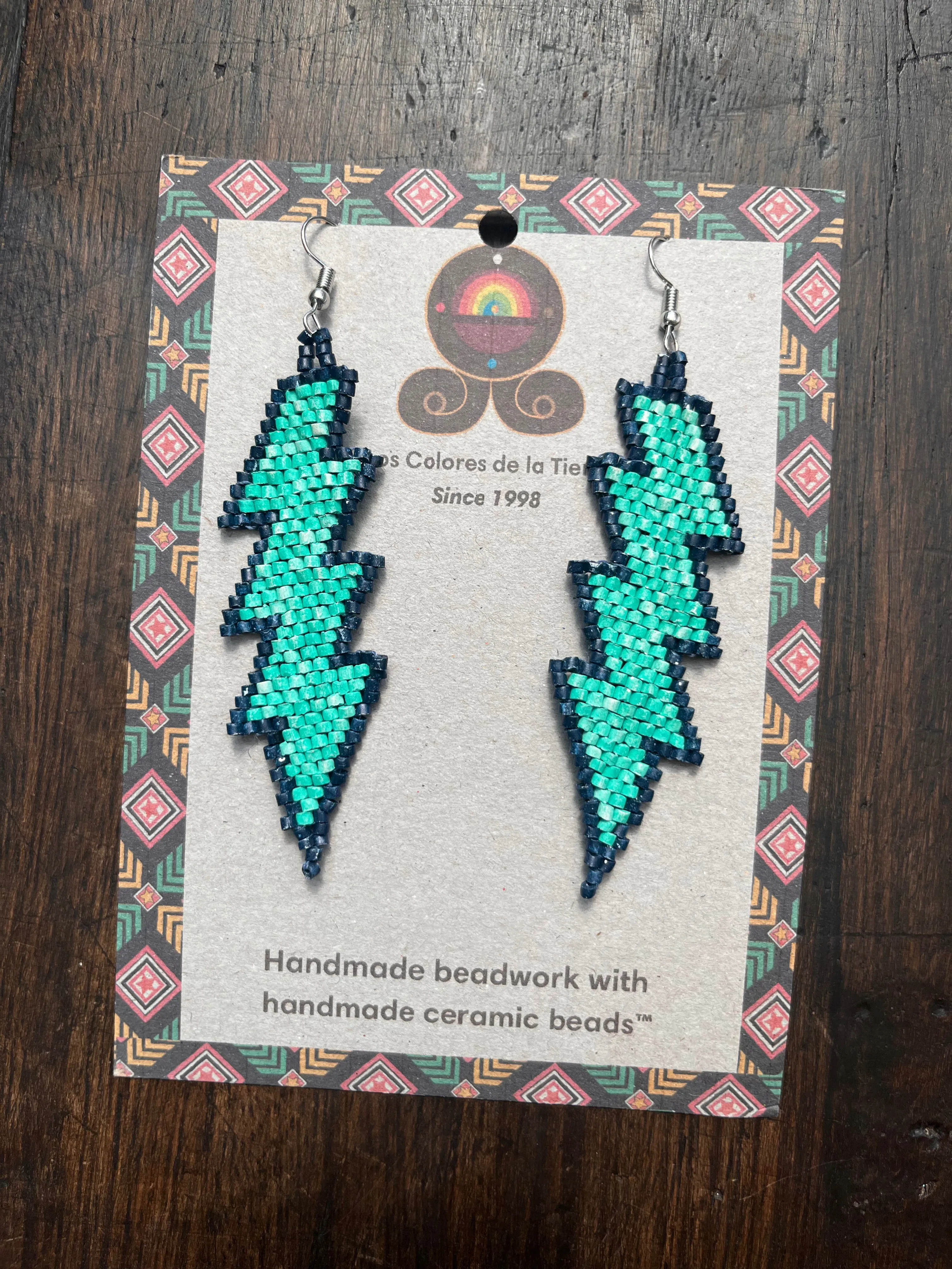 Lightweight Statement Earrings with Lightning Bolt Symbol