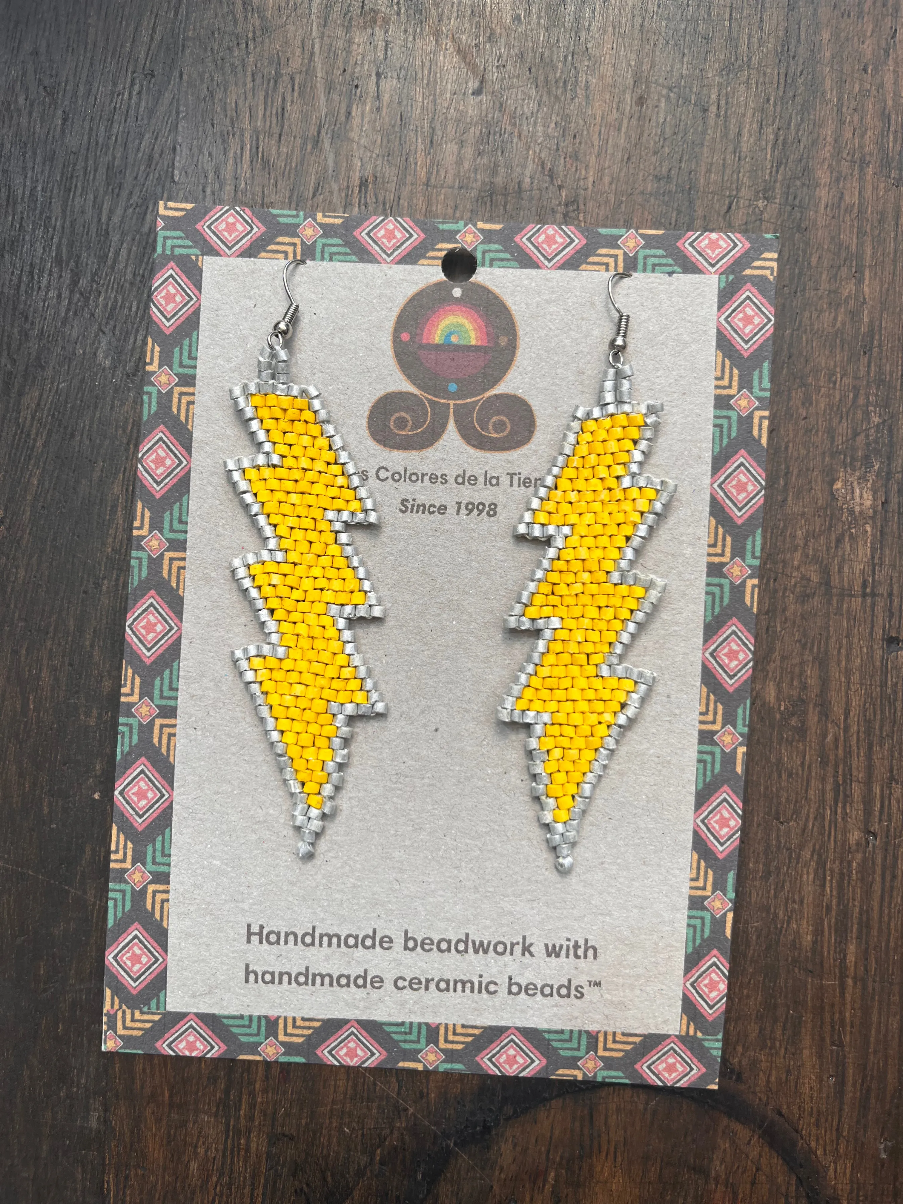 Lightweight Statement Earrings with Lightning Bolt Symbol