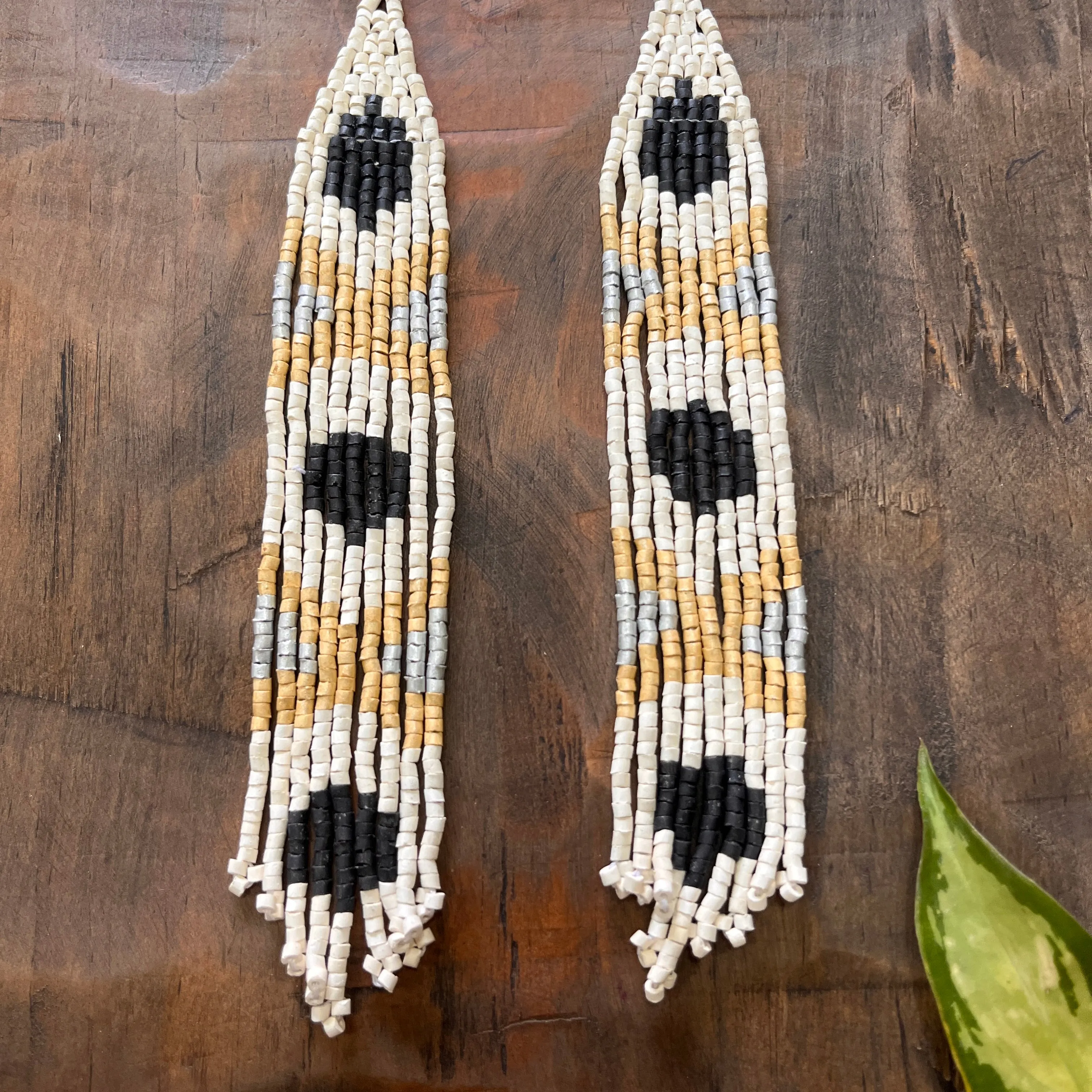 Long and Lightweight Fringe Earrings Boho Design