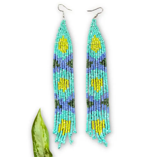 Long and Lightweight Fringe Earrings Boho Design