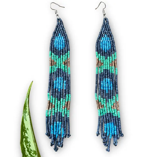 Long and Lightweight Fringe Earrings Boho Design