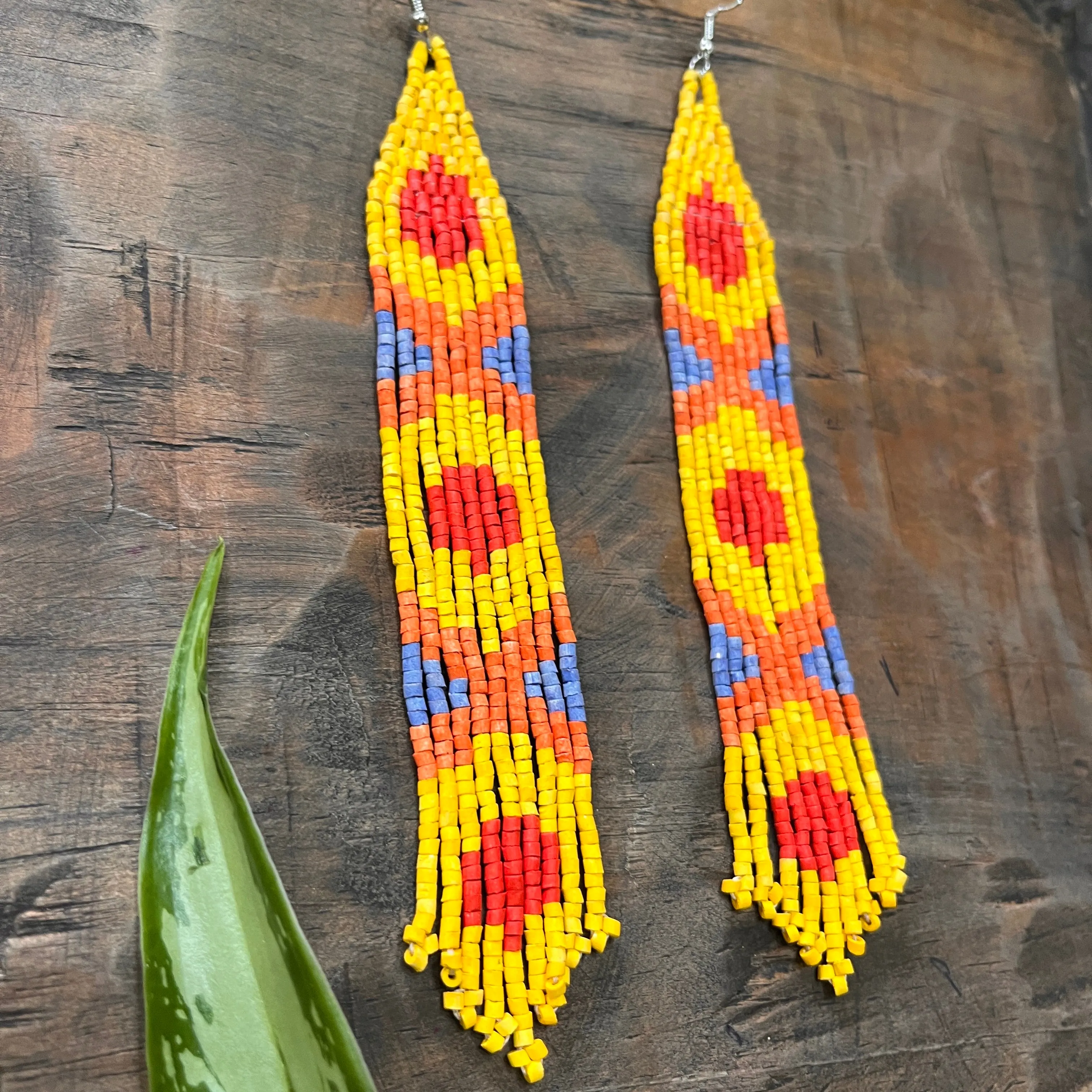 Long and Lightweight Fringe Earrings Boho Design