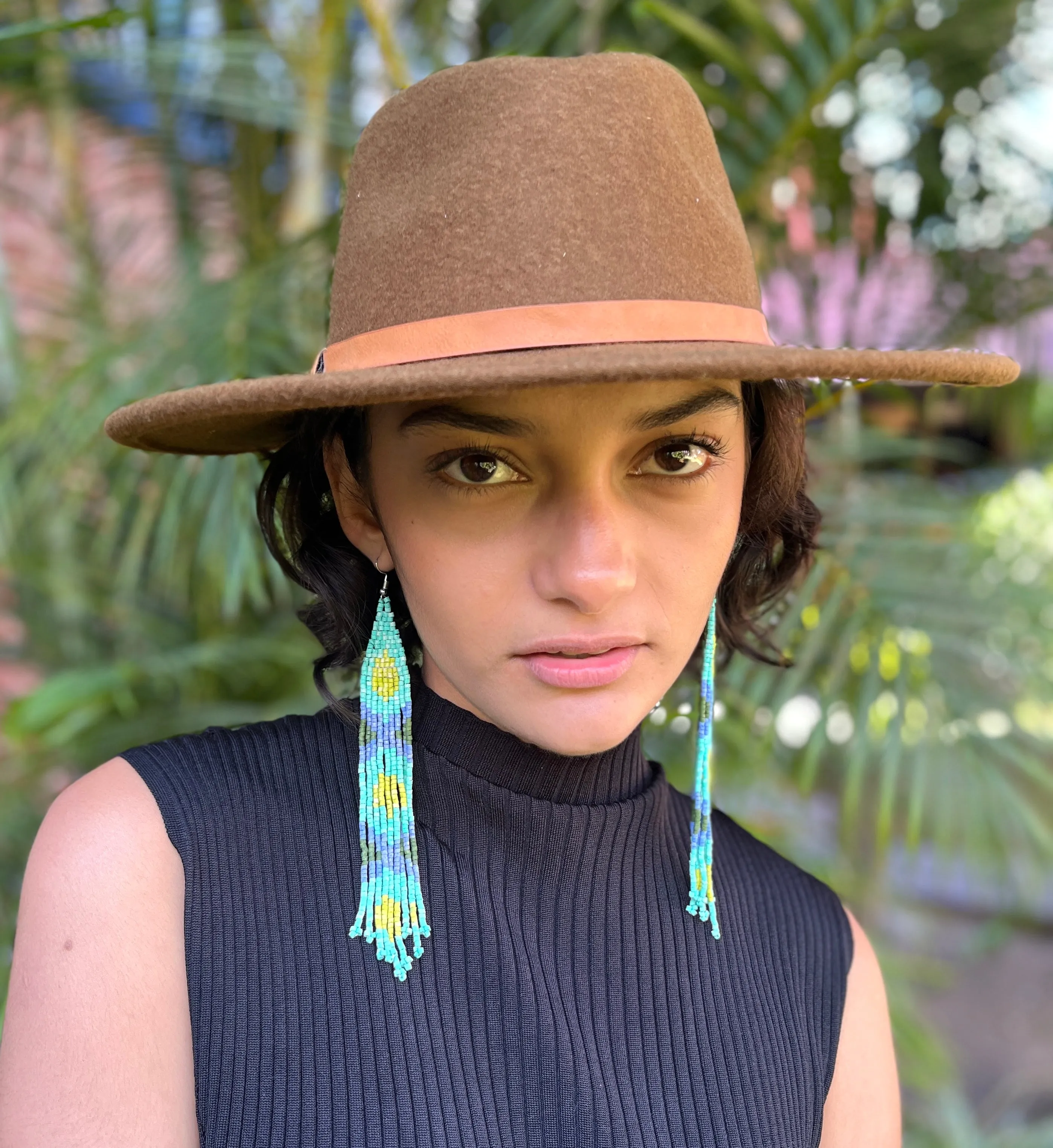 Long and Lightweight Fringe Earrings Boho Design