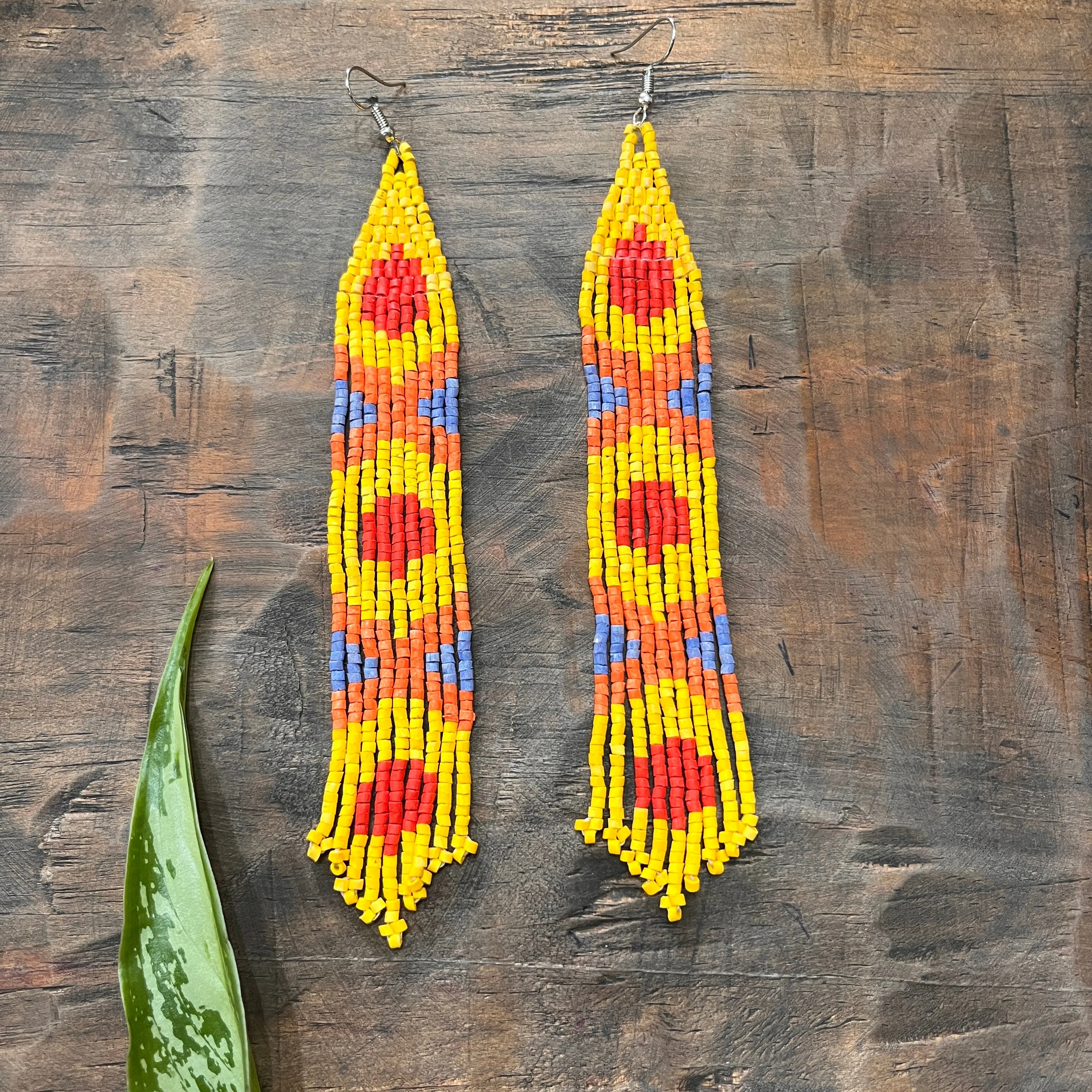 Long and Lightweight Fringe Earrings Boho Design