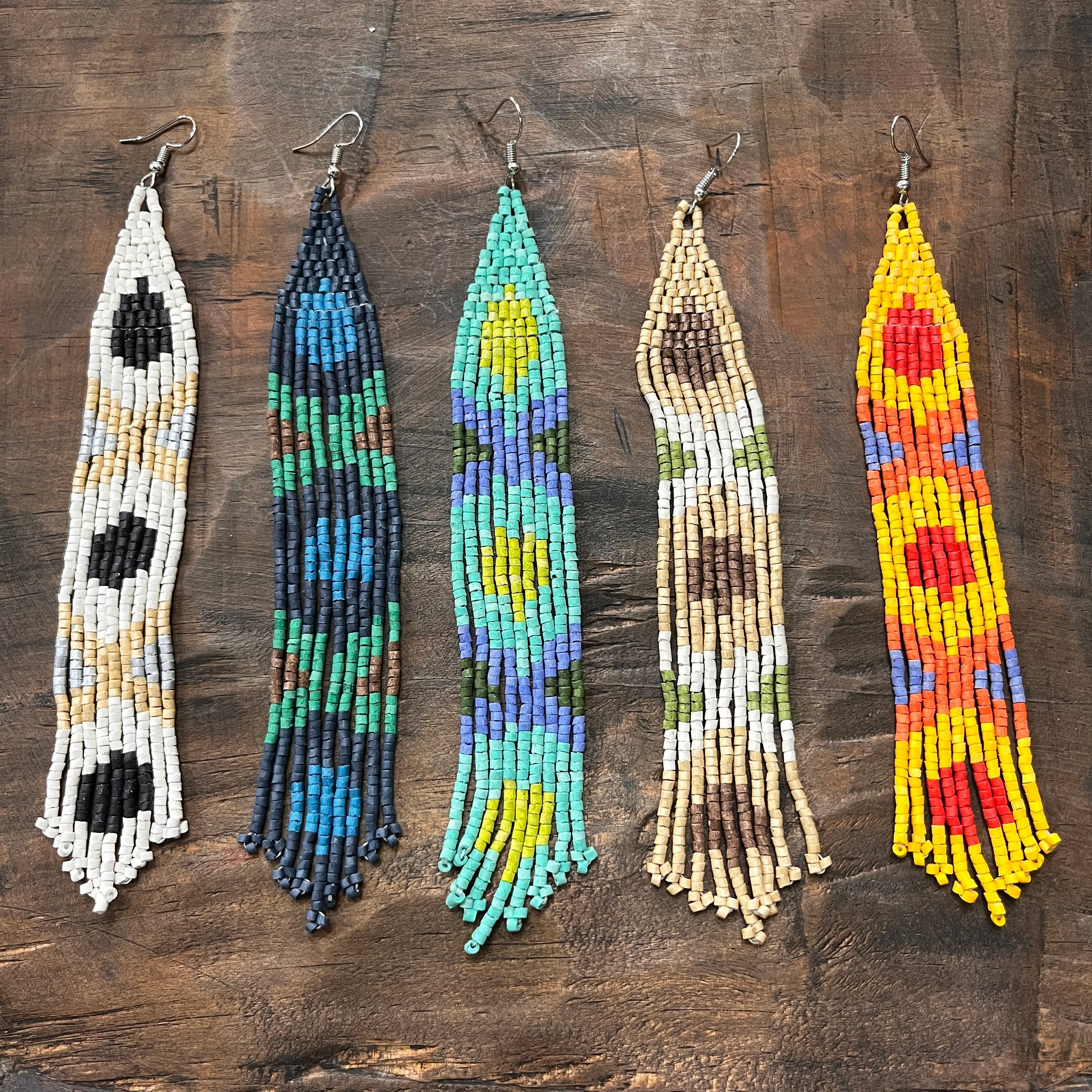 Long and Lightweight Fringe Earrings Boho Design